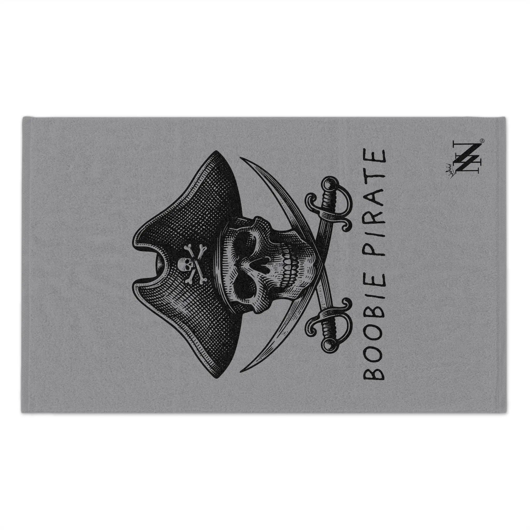 Boobie Pirate Grey Mix & Match Soft Sex Towels | Naughty Lovers’ Gifts