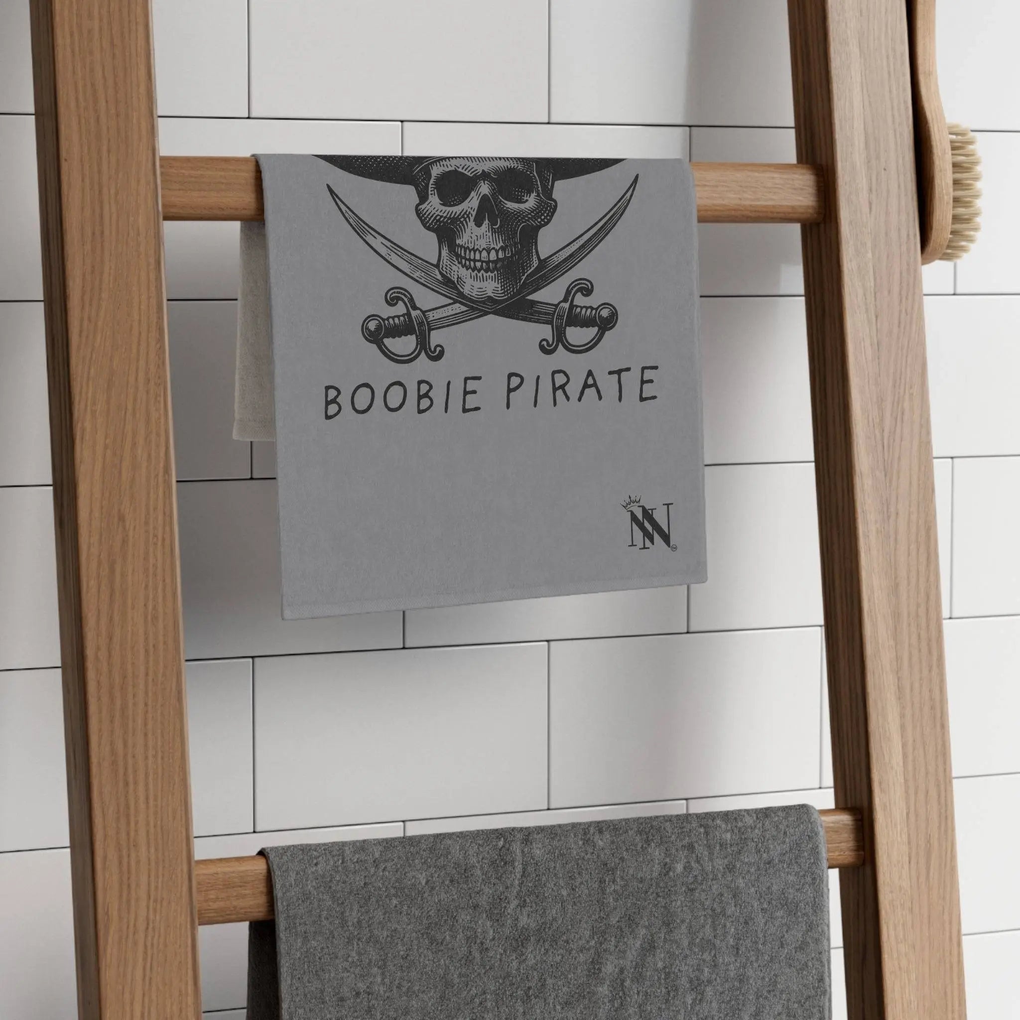 Boobie Pirate Grey Mix & Match Soft Sex Towels | Naughty Lovers’ Gifts