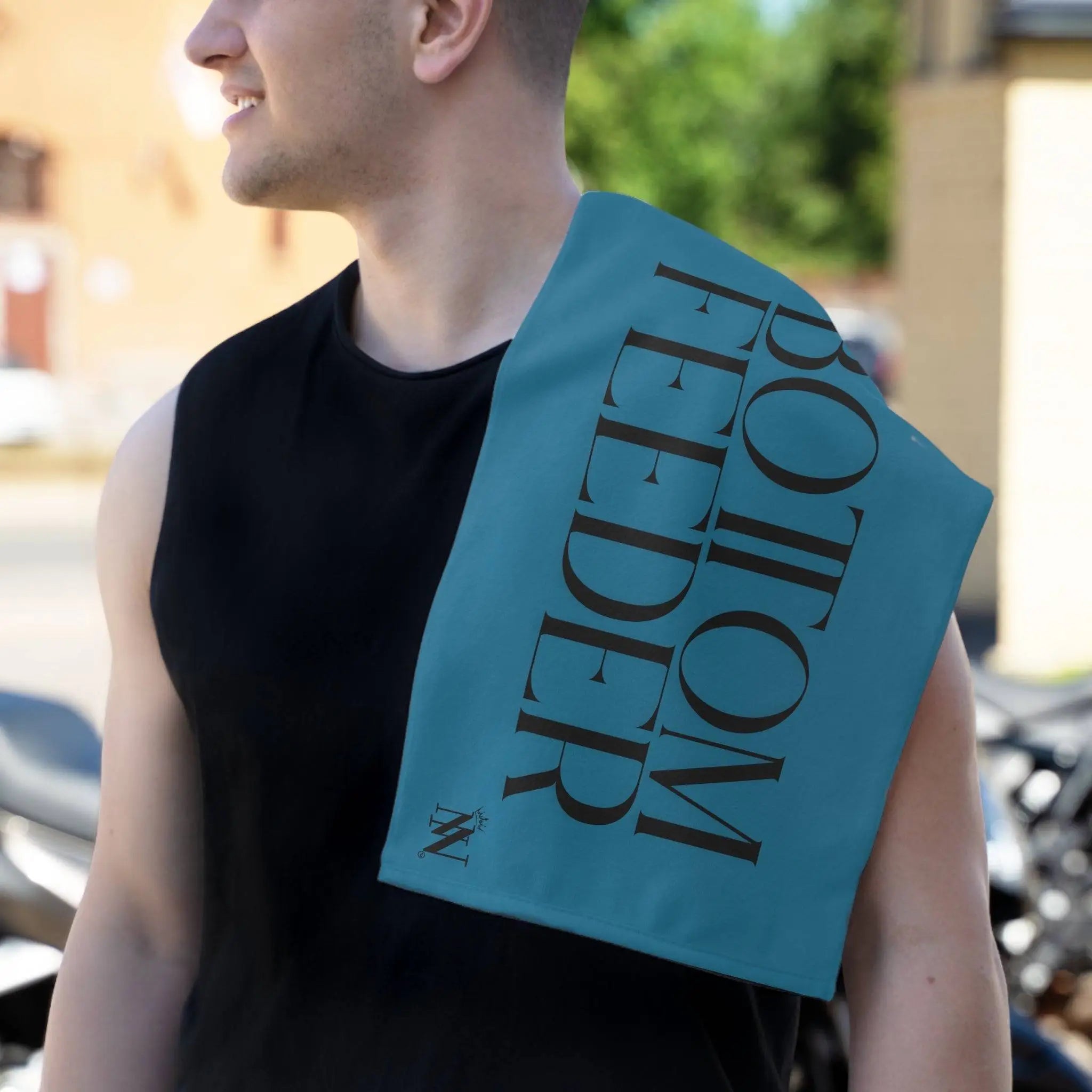 Bottom Feeder Blue Mix & Match Soft Sex Towels | Naughty Lovers’ Gifts