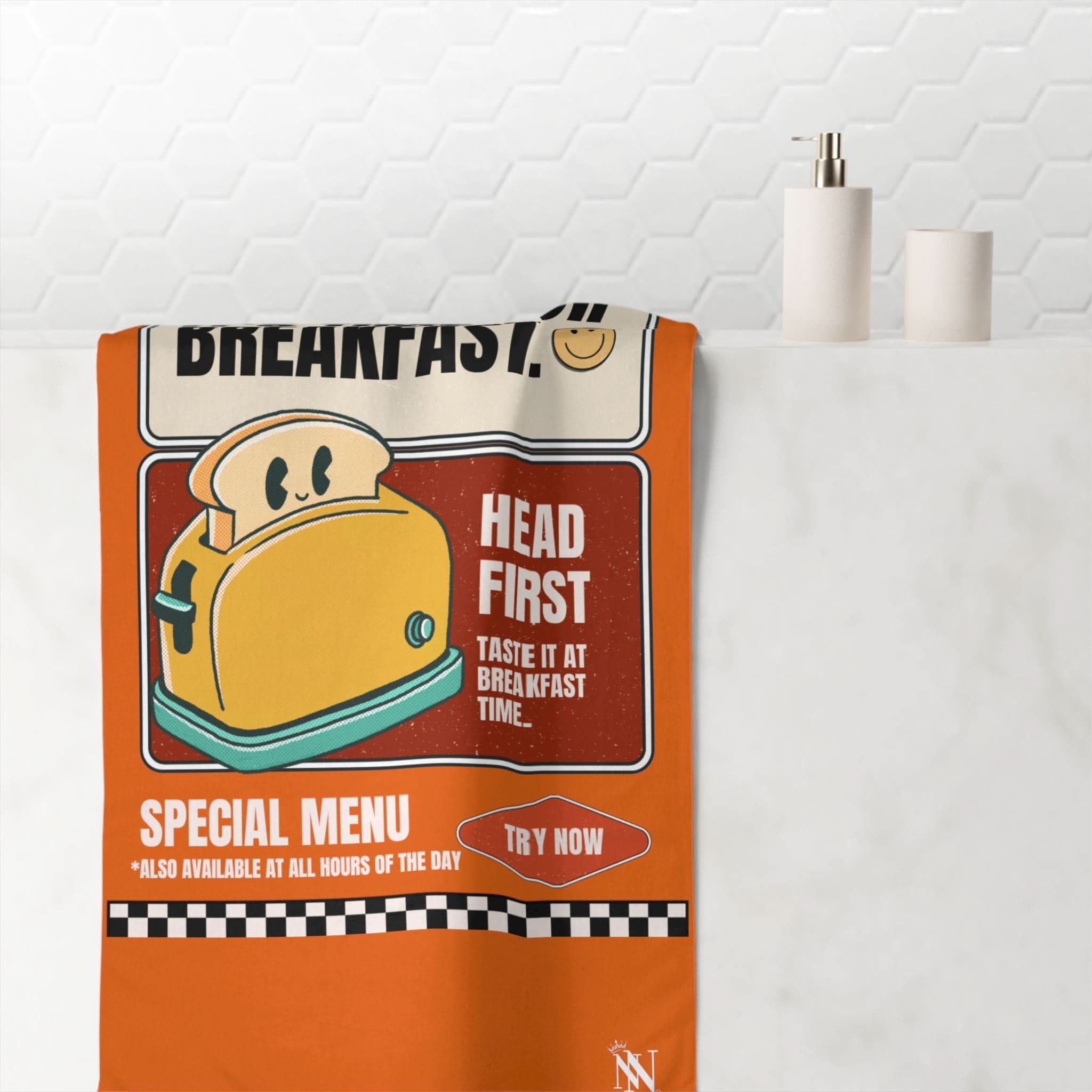 Breakfast Time | Mix & Match Naughty XL Fun-Flirty Lovers’ Towels