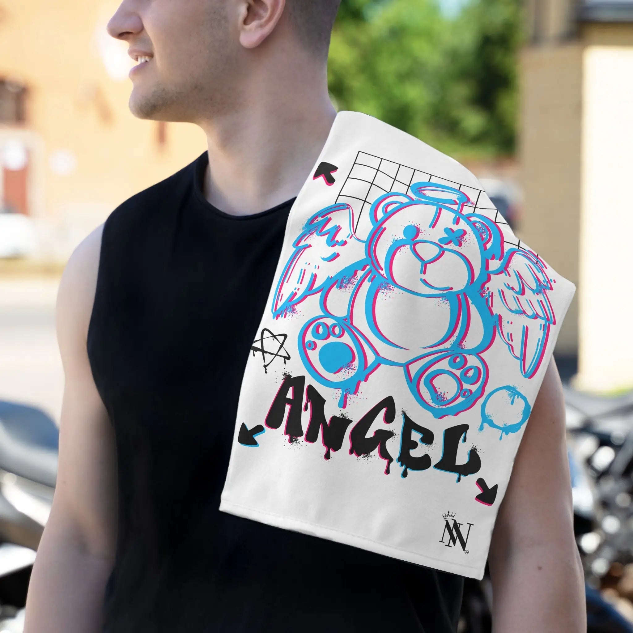 Broken Bear Angel | Mix & Match Soft Fun-Flirty Lovers’ Towels