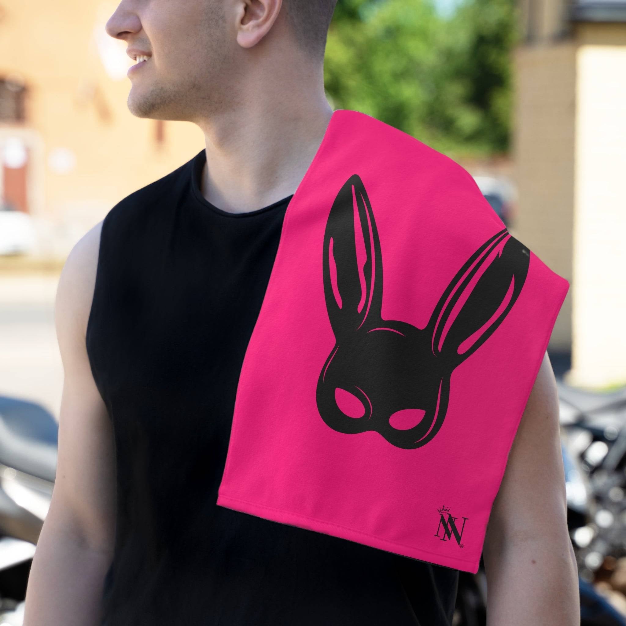 Bunny Mask Pink Mix & Match Soft Sex Towels | Flirty Lovers’ Gifts