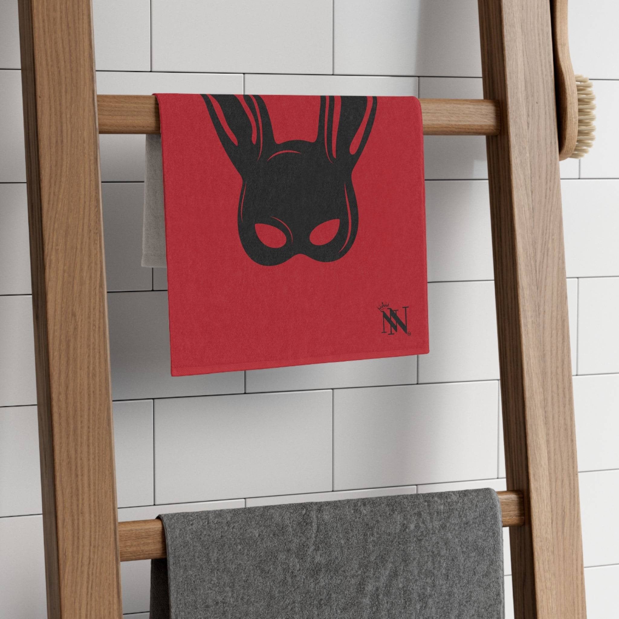 Bunny Mask Red Mix & Match Soft Sex Towels | Flirty Lovers’ Gifts