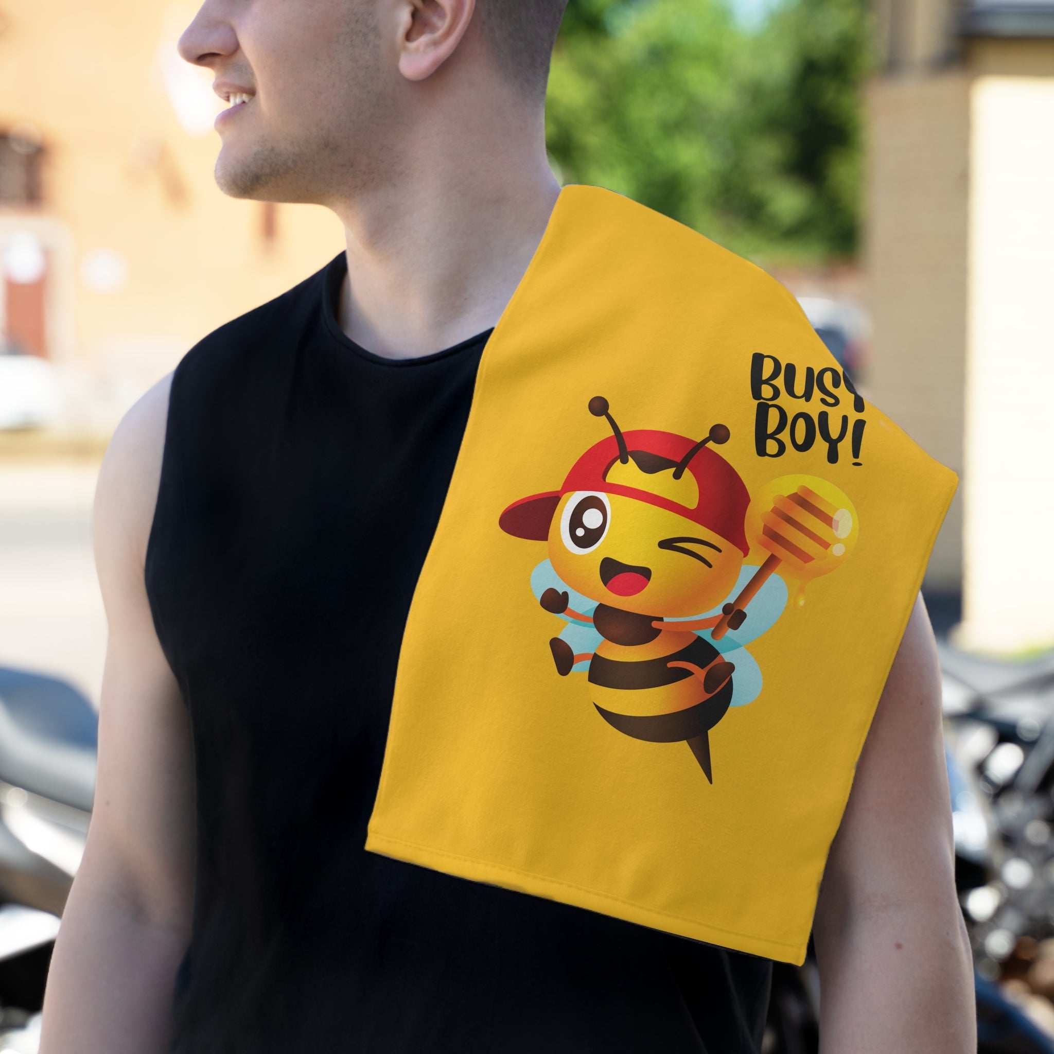 Busy Boy! Bee Yellow | Mix & Match Soft Fun-Flirty Lovers’ Towels