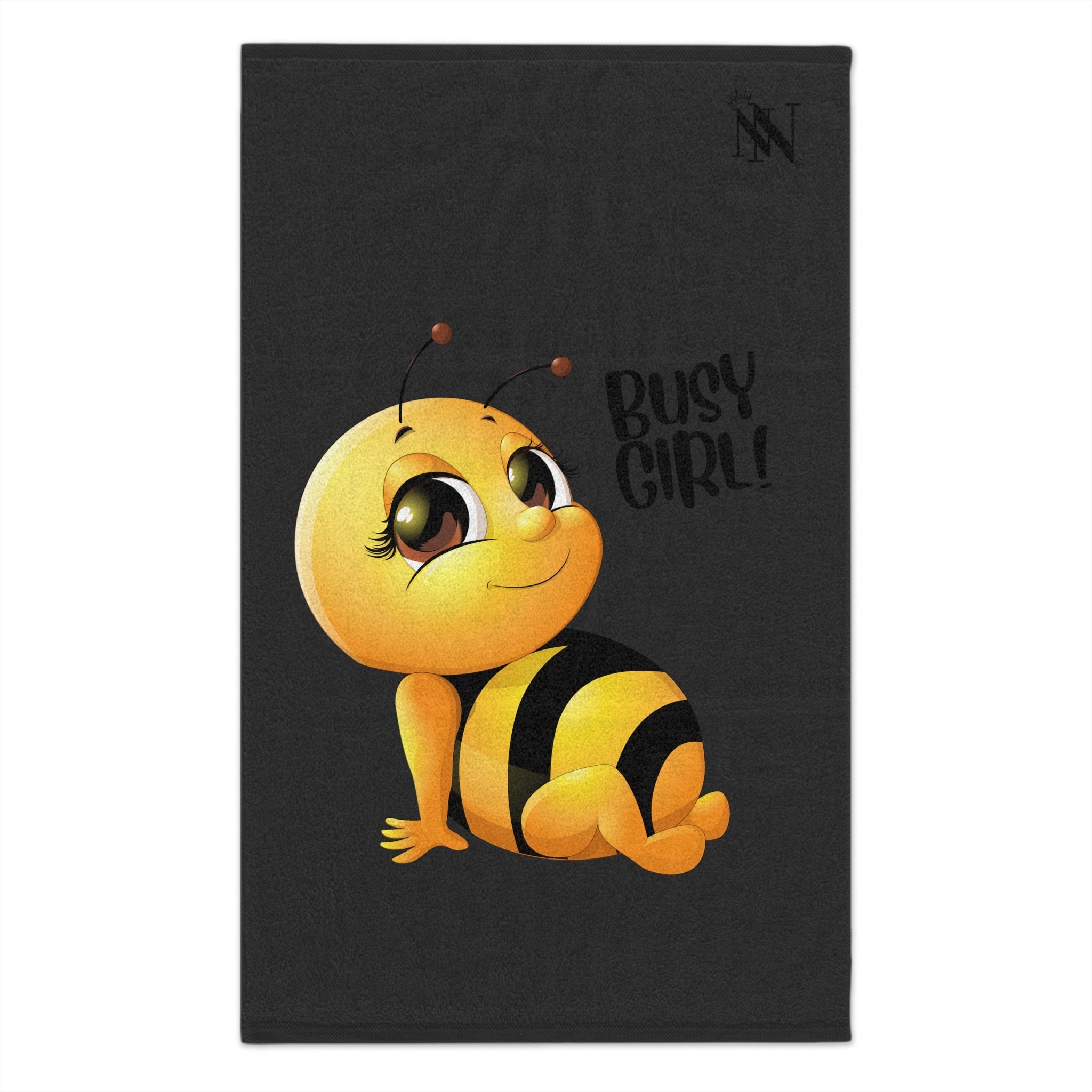 Busy Girl! Bee Dark Grey | Mix & Match Soft Fun-Flirty Lovers’ Towels