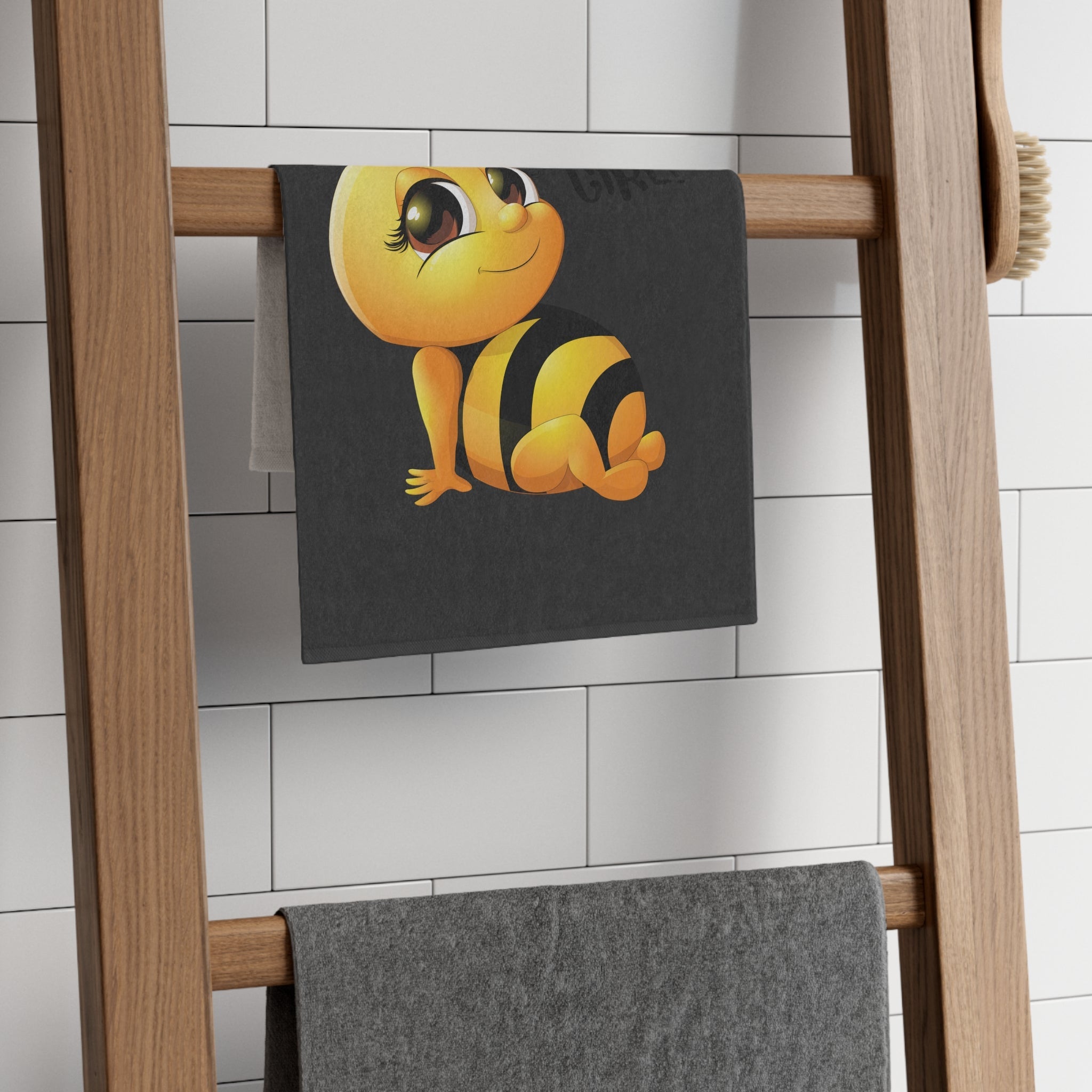 Busy Girl! Bee Dark Grey | Mix & Match Soft Fun-Flirty Lovers’ Towels