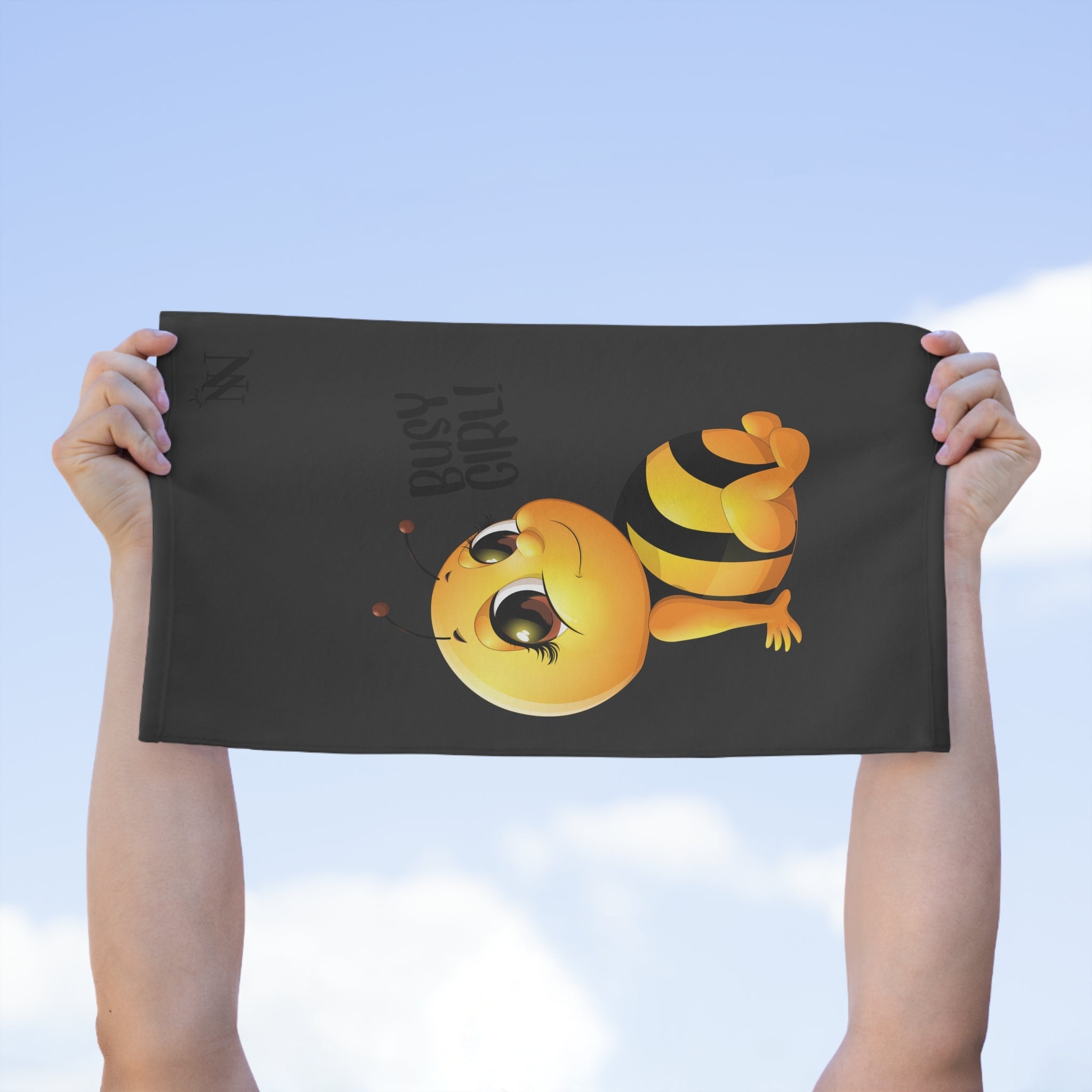 Busy Girl! Bee Dark Grey | Mix & Match Soft Fun-Flirty Lovers’ Towels