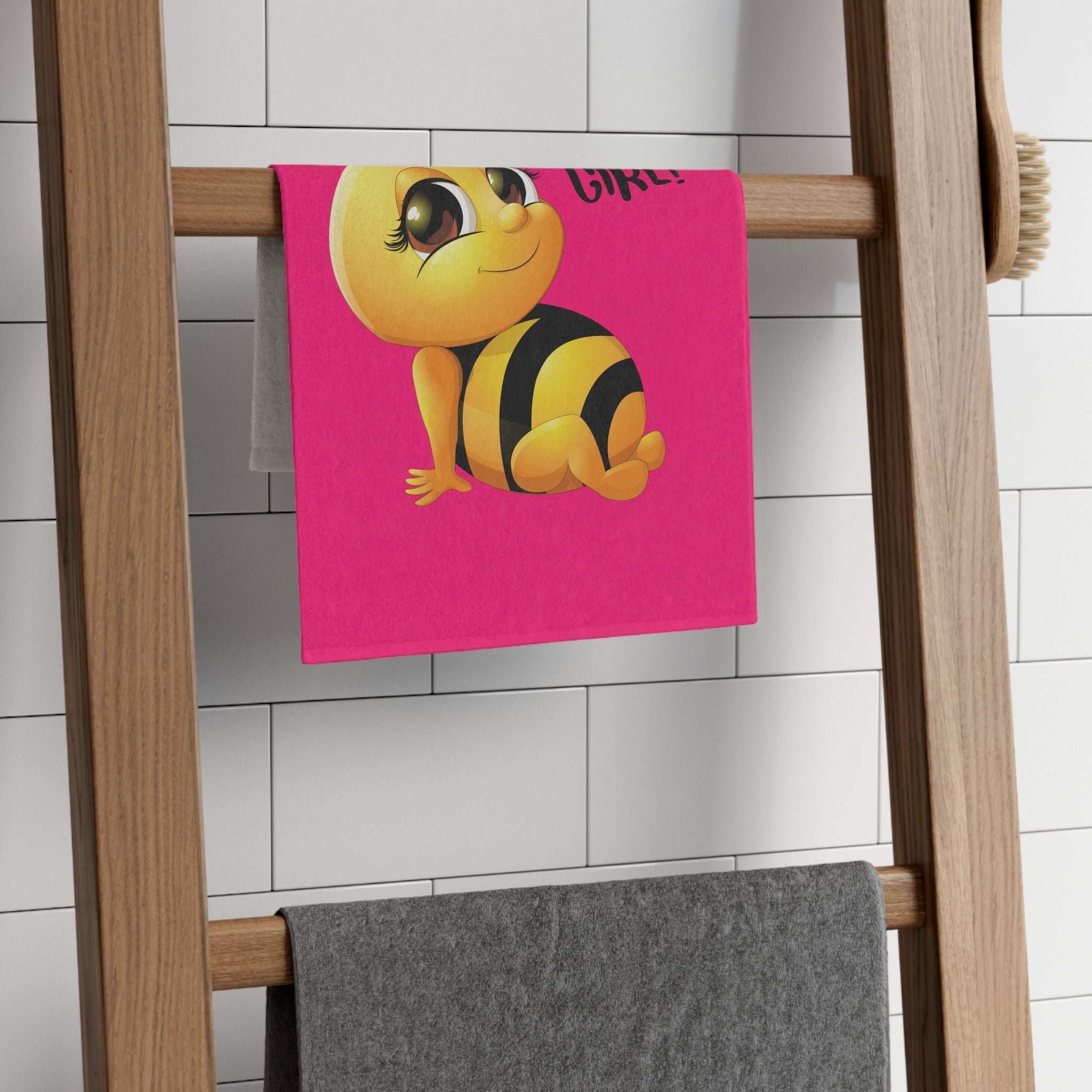 Busy Girl! Bee Pink | Mix & Match Soft Fun-Flirty Lovers’ Towels