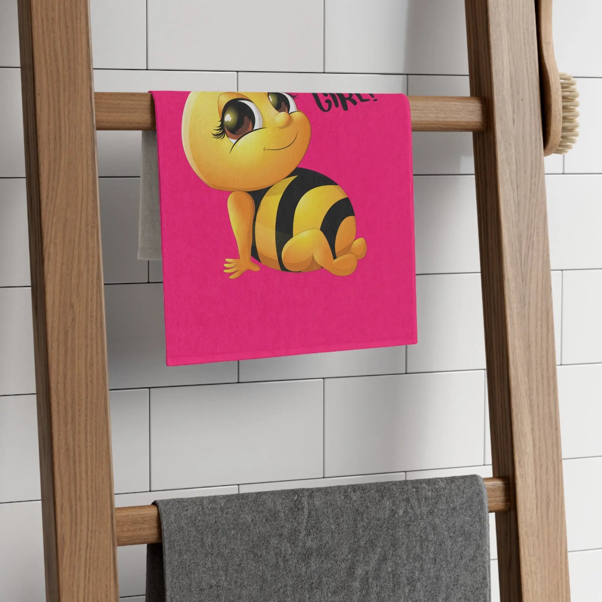 Busy Girl! Bee Pink | Mix & Match Soft Fun-Flirty Lovers’ Towels