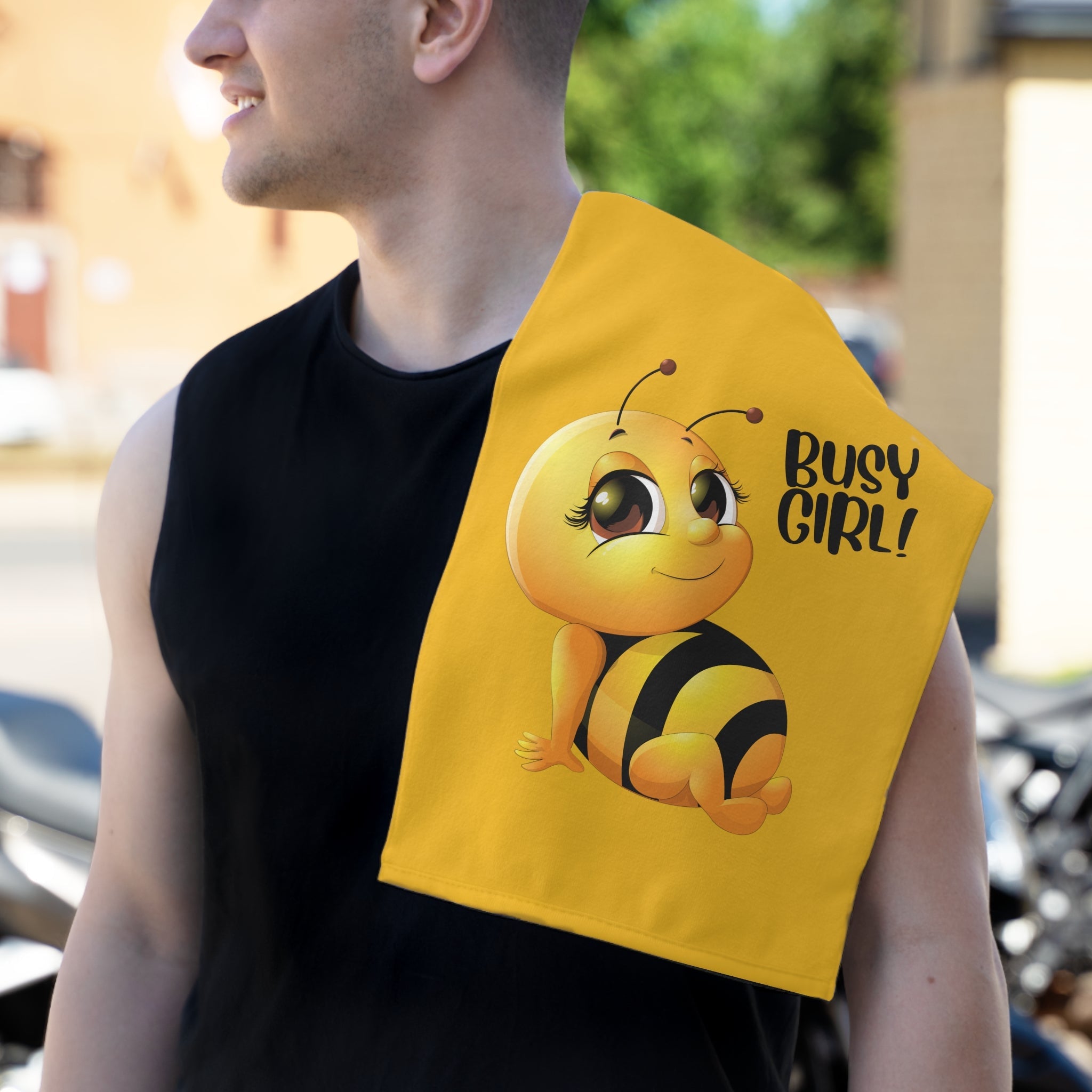 Busy Girl! Bee Yellow | Mix & Match Soft Fun-Flirty Lovers’ Towels