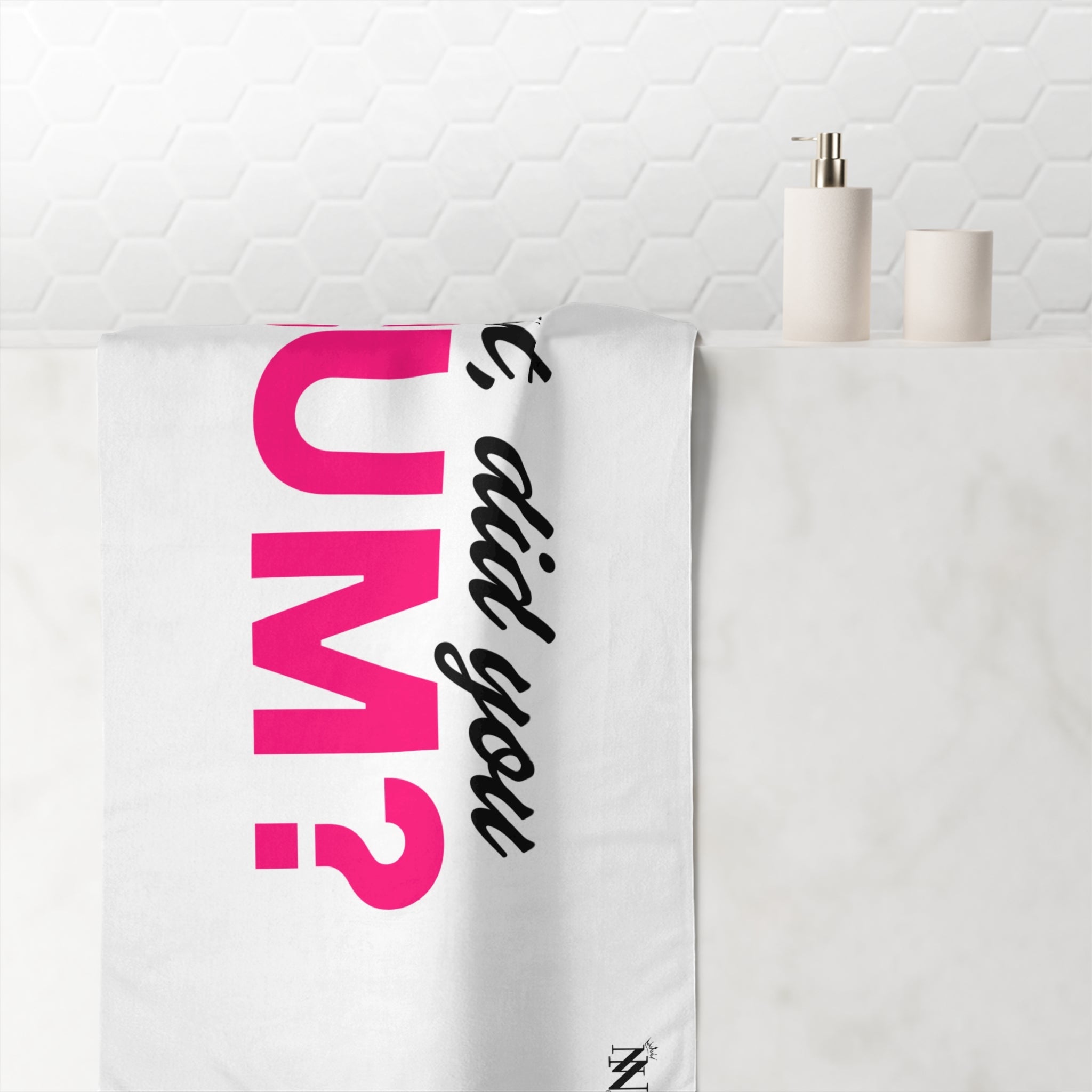 But Did You Cum? | Mix & Match XL Fun-Flirty Lovers’ Towels