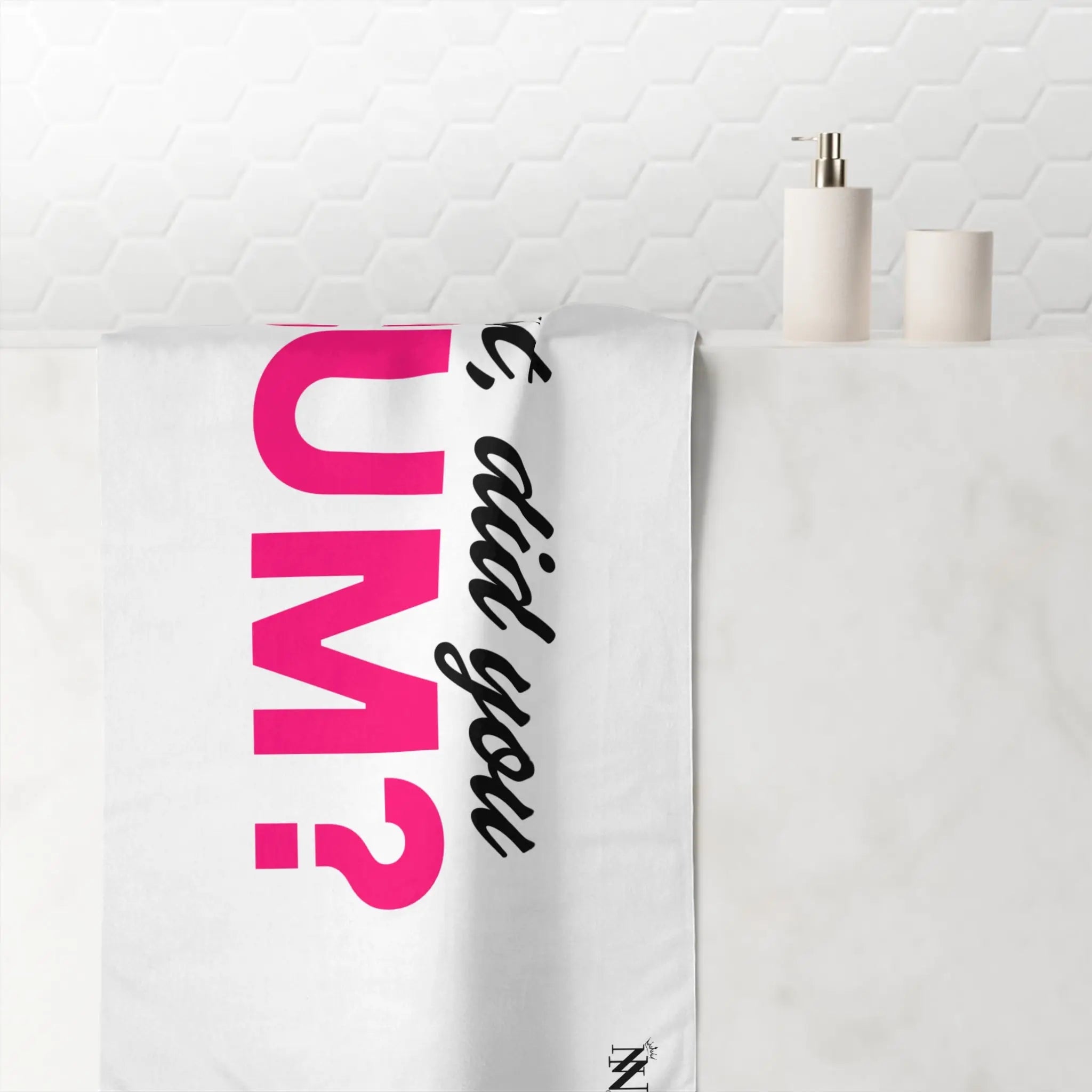 But Did You Cum? | Mix & Match XL Fun-Flirty Lovers’ Towels