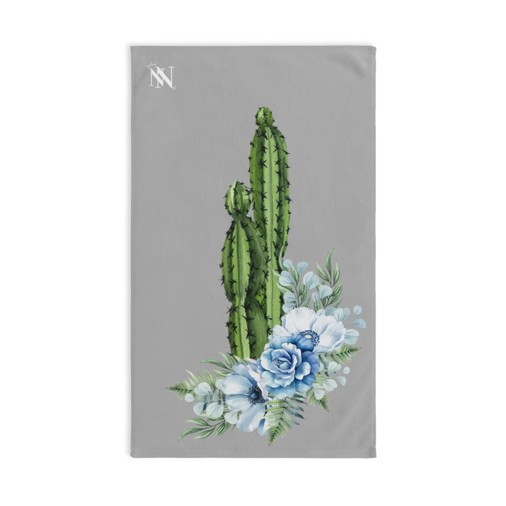 Cactus Blue Rose Vows Light Grey | Mix & Match Original Fun-Flirty Lovers’ Towels