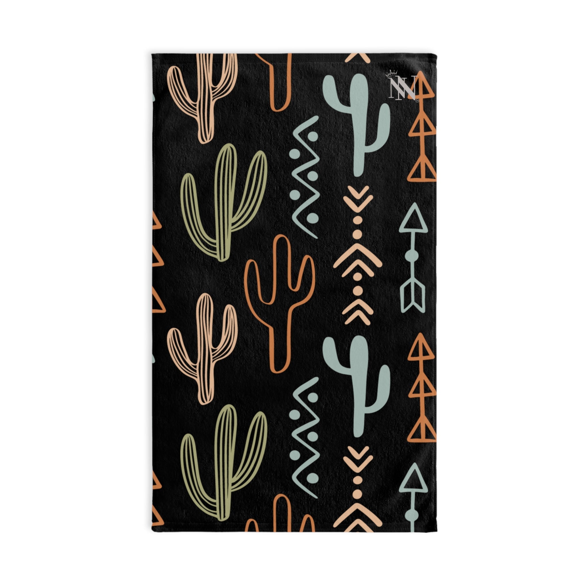 Cactus Western Pattern Black | Mix & Match Original Fun-Flirty Lovers’ Towels