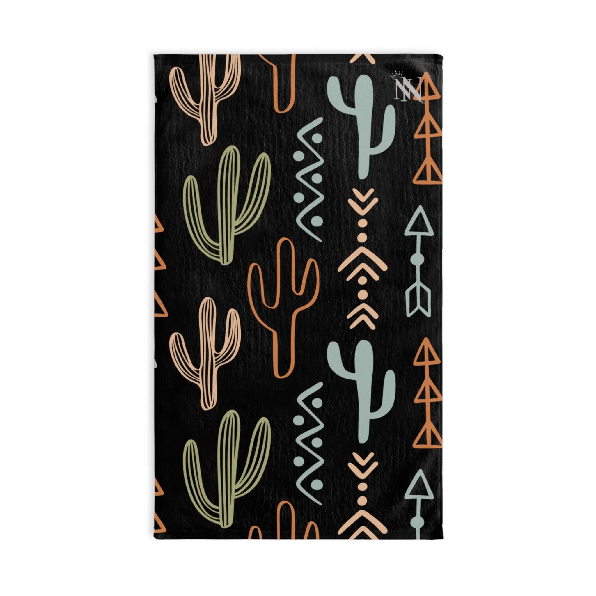 Cactus Western Pattern Black | Mix & Match Original Fun-Flirty Lovers’ Towels