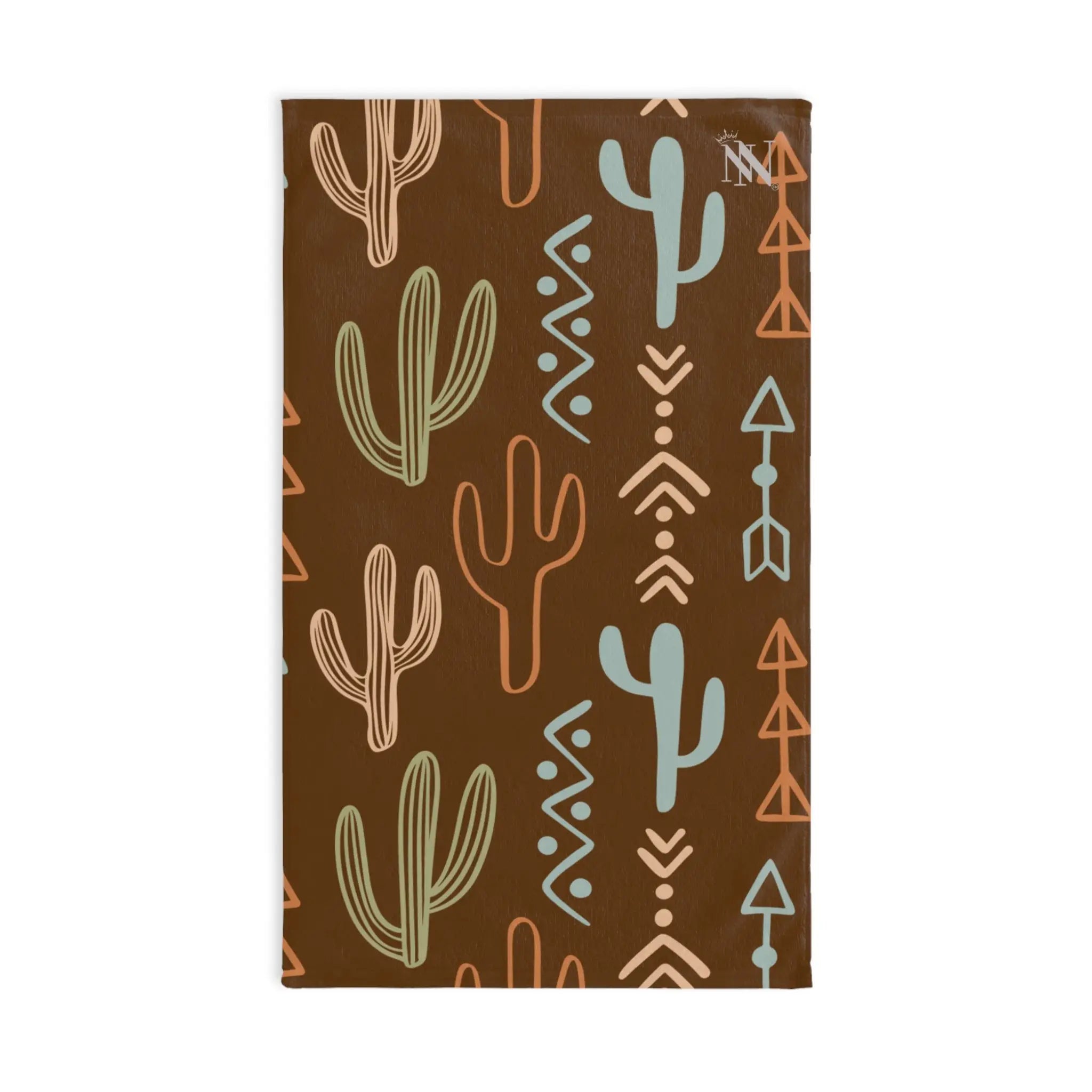 Cactus Western Pattern Brown | Mix & Match Original Fun-Flirty Lovers’ Towels