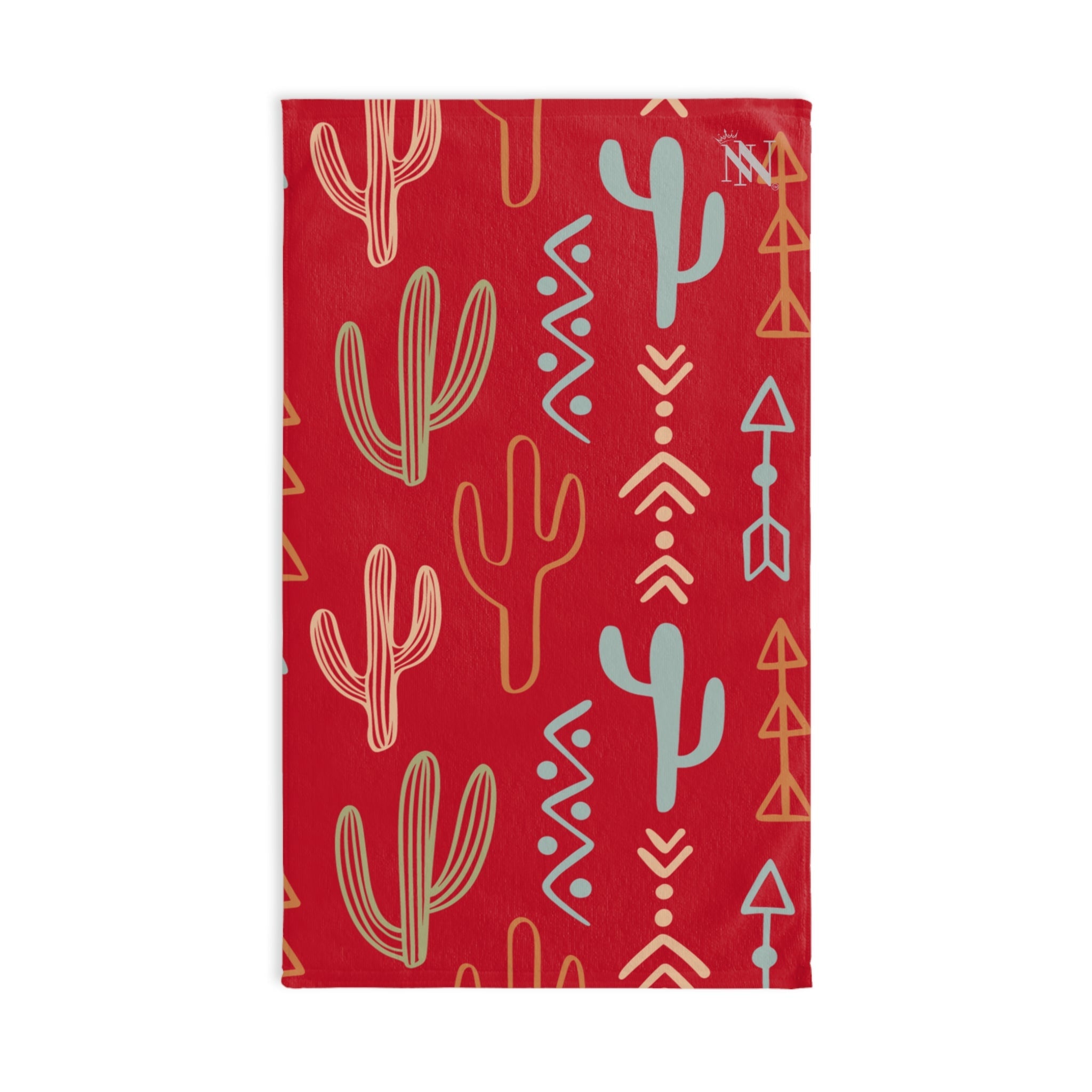 Cactus Western Pattern Red | Mix & Match Original Fun-Flirty Lovers’ Towels