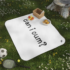 White picnic blanket.