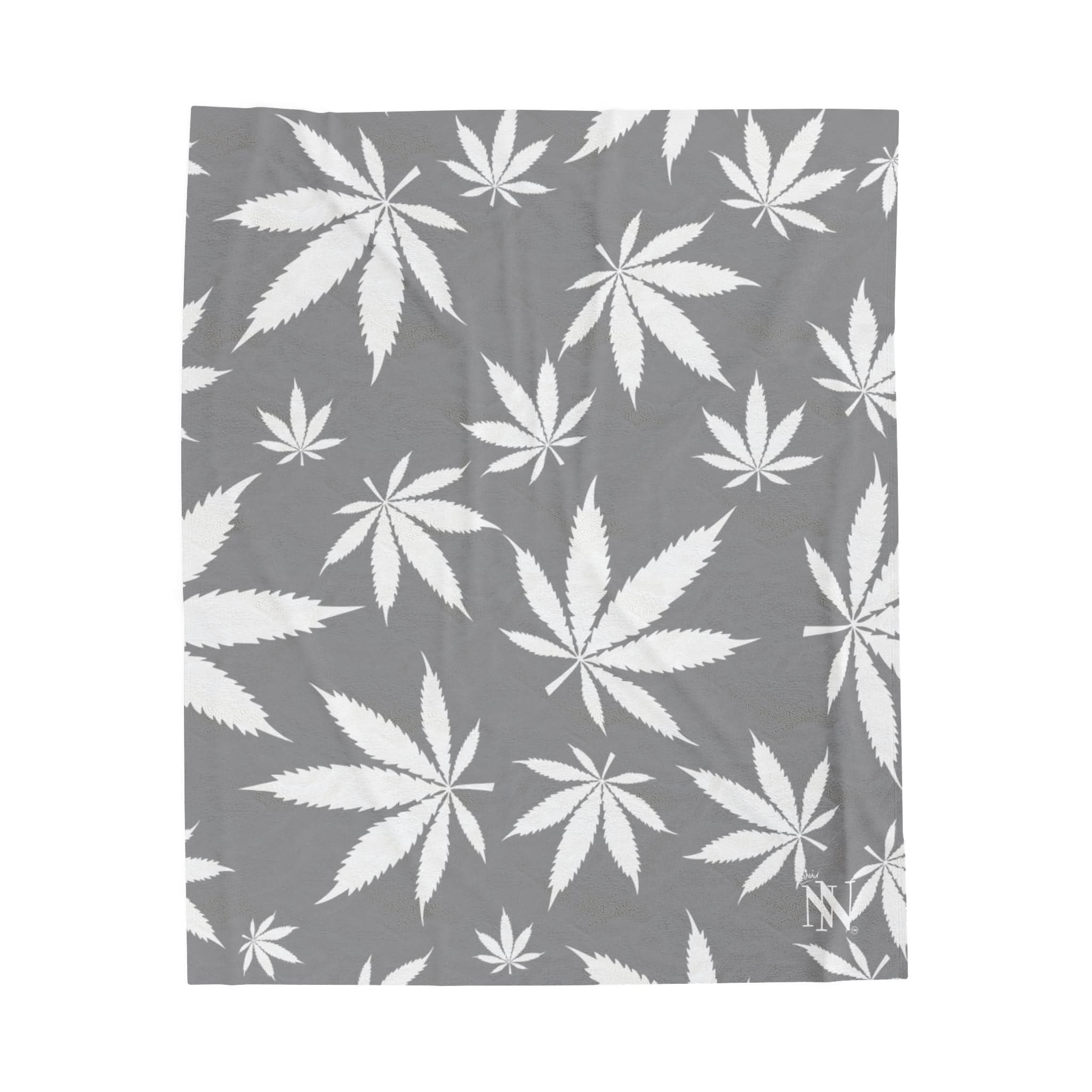 Cannabis Love Grey | Mix & Match Soft Fun-Flirty Lovers’ Blankets