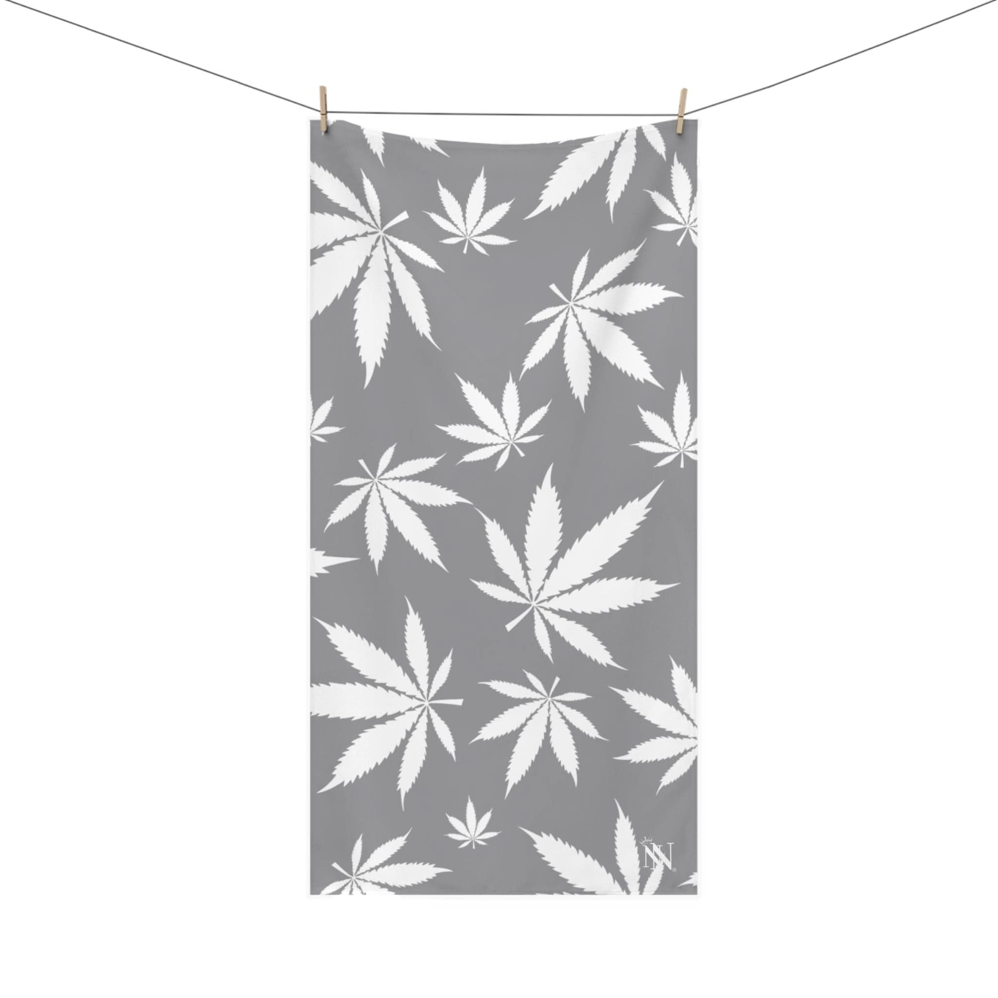 Cannabis Love Grey | Mix & Match XL Fun-Flirty Lovers’ Towels