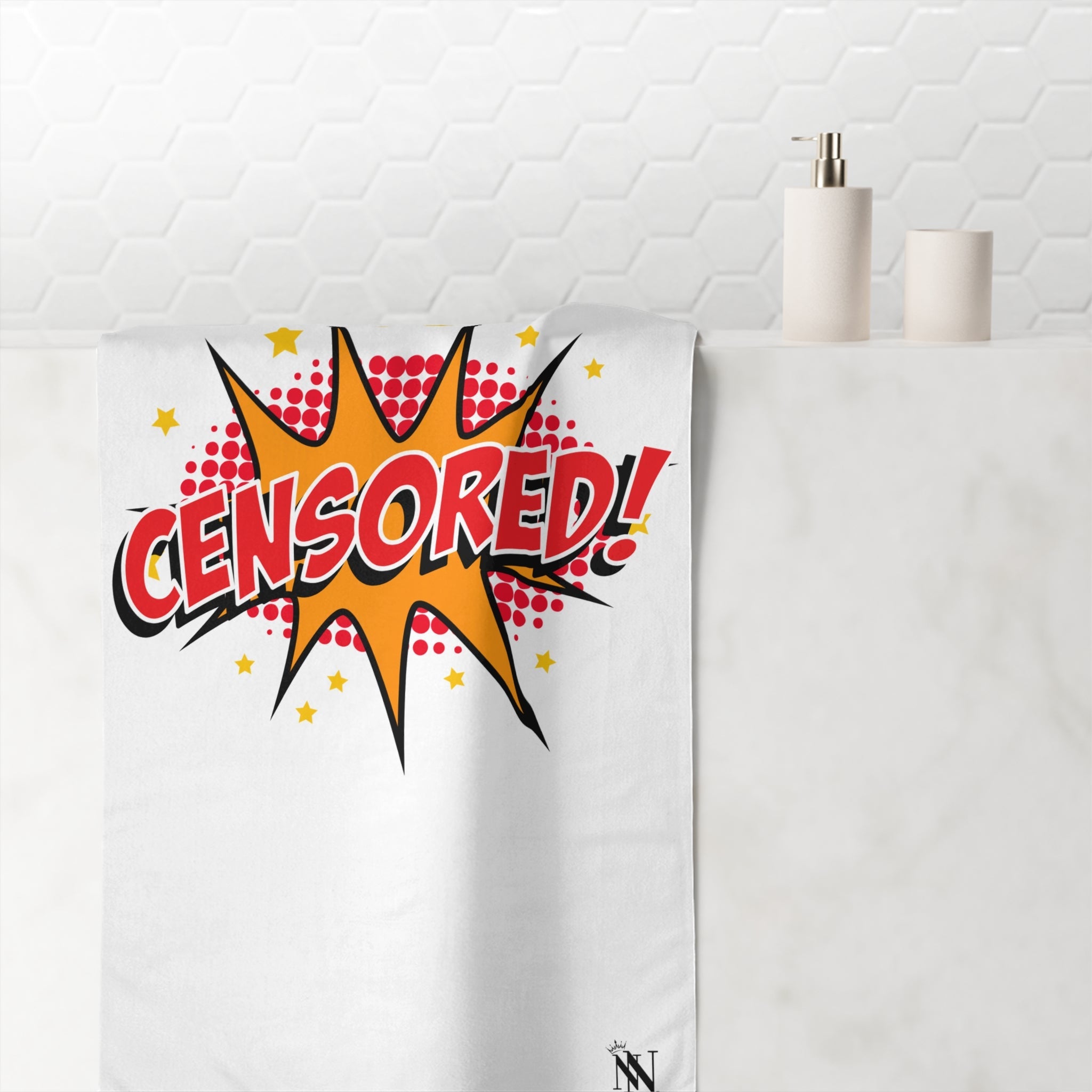 Cartoon Censored | Mix & Match XL Fun-Flirty Lovers’ Towels