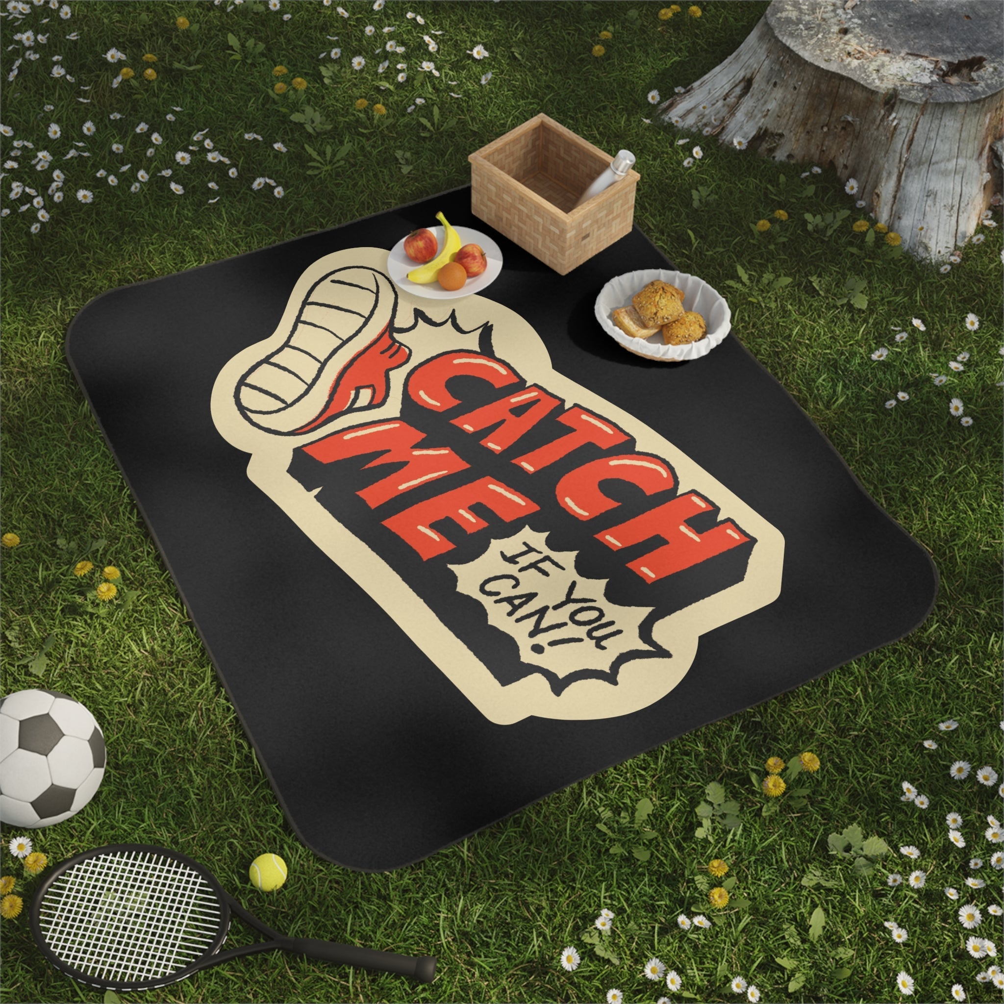 Catch Me If You Can Sticker Print | Mix Match Fun-Flirty Lovers’ Water-Resistant Blankets