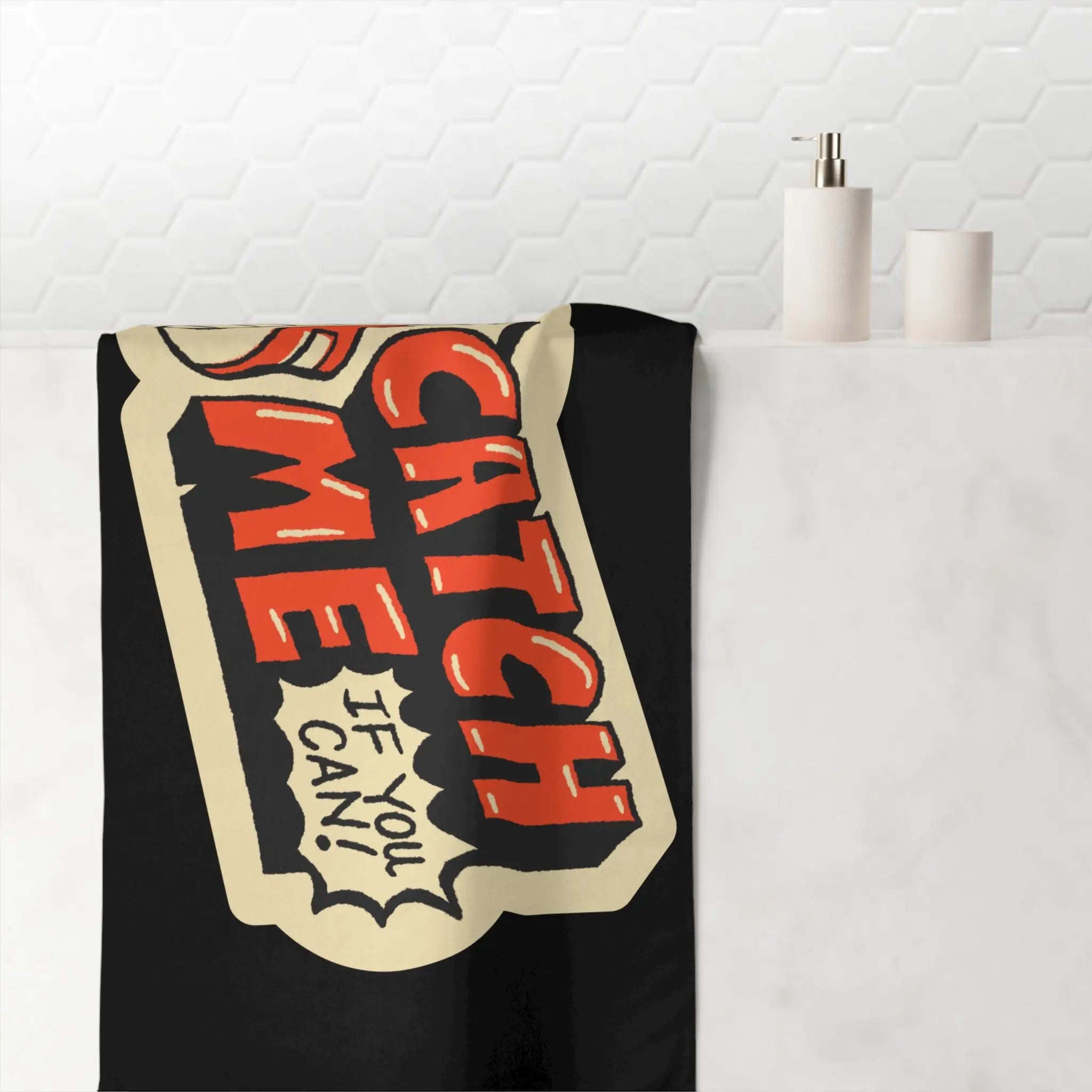 Catch Me If You Can Sticker Print | Mix & Match XL Fun-Flirty Lovers’ Towels