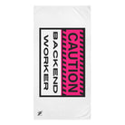Caution: Backend Worker | Mix & Match XL Fun-Flirty Lovers’ Towels