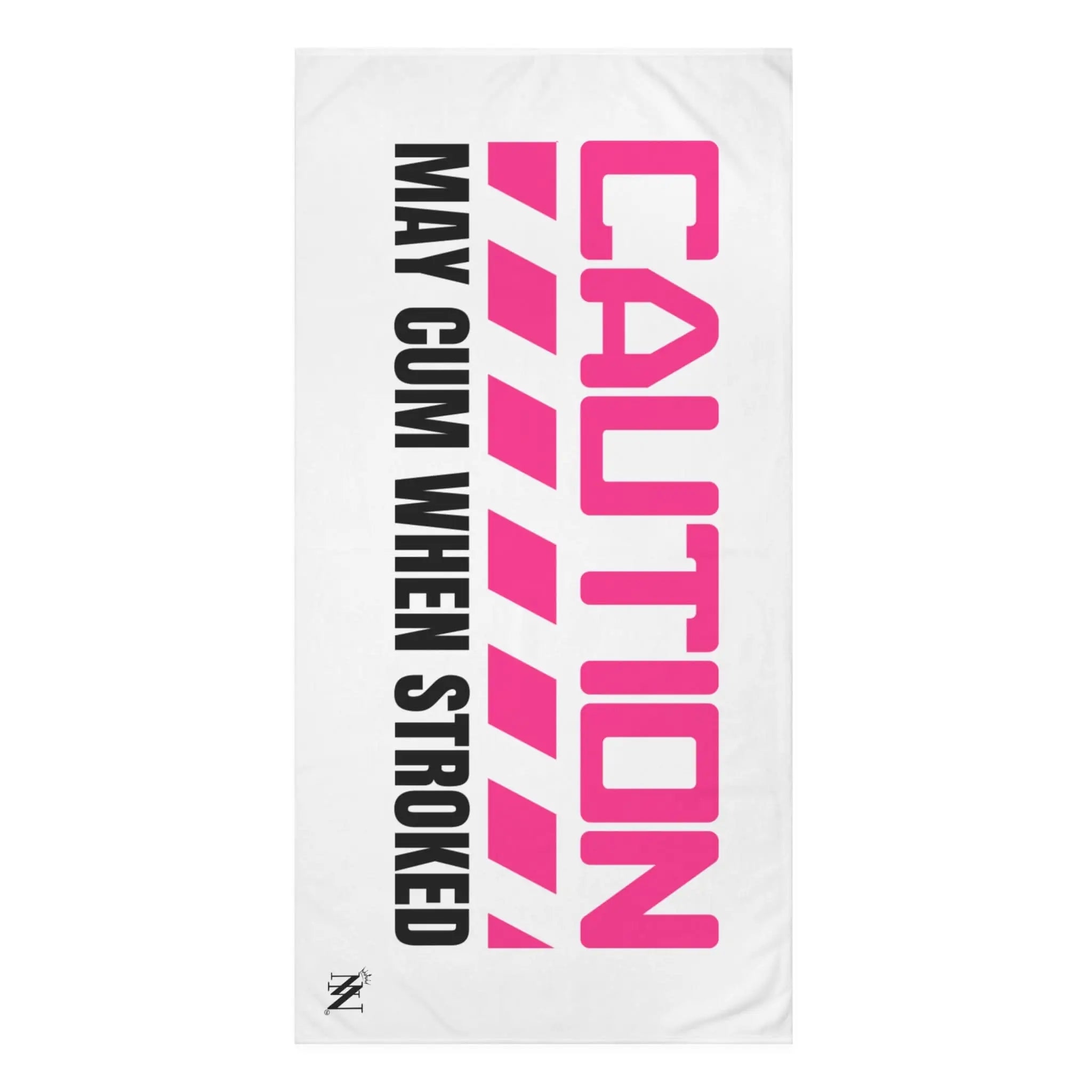 Caution May Cum When Stroked | Mix & Match Naughty XL Fun-Flirty Lovers’ Towels