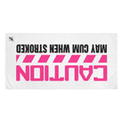 Caution May Cum When Stroked | Mix & Match Naughty XL Fun-Flirty Lovers’ Towels