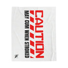 Caution May Cum When Stroked Red | Mix & Match Fun-Flirty Lovers’ Blankets