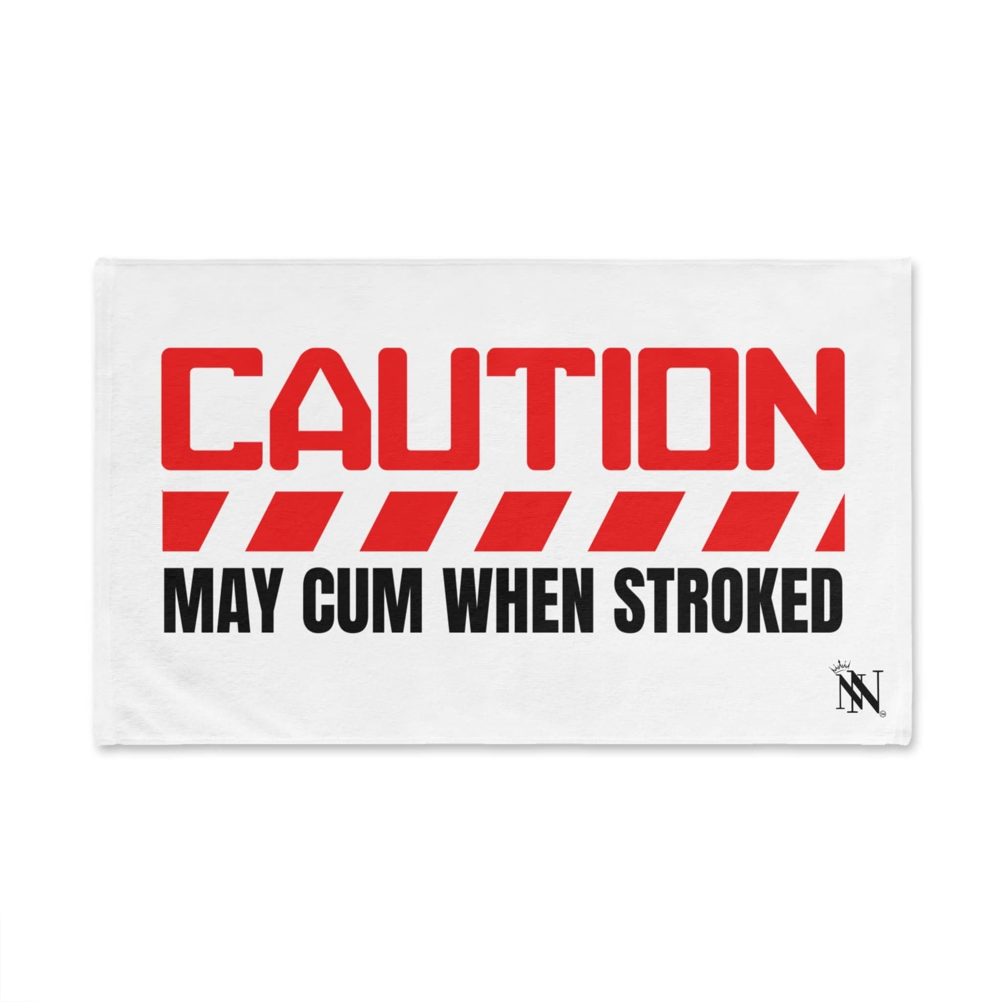 Caution May Cum When Stroked Red | Mix & Match Original Fun-Flirty Lovers’ Towels