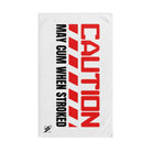 Caution May Cum When Stroked Red | Mix & Match Original Fun-Flirty Lovers’ Towels