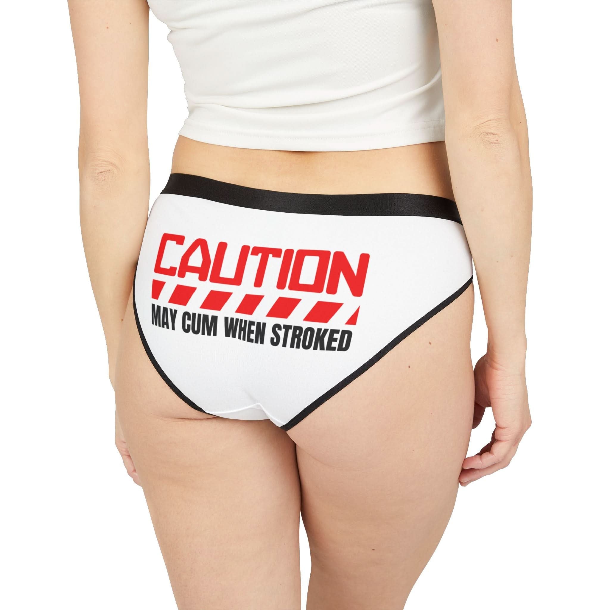 Caution May Cum When Stroked Red | Mix & Match Women’s Fun-Flirty Lovers’ Panties