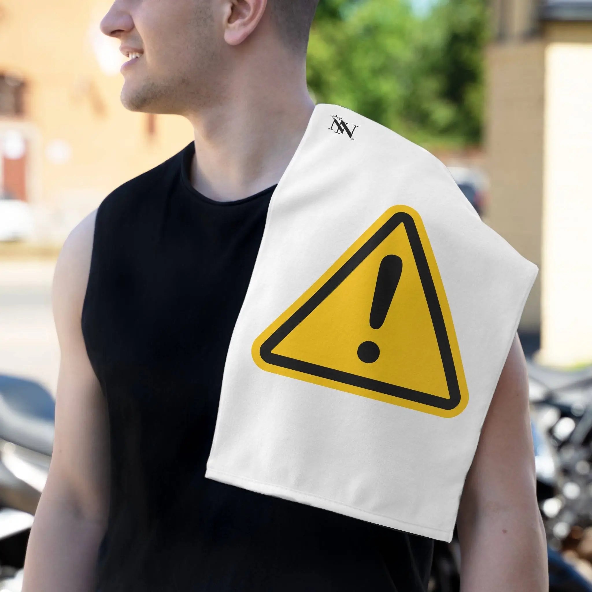 Caution Sign | Mix & Match Soft Fun-Flirty Lovers’ Towels