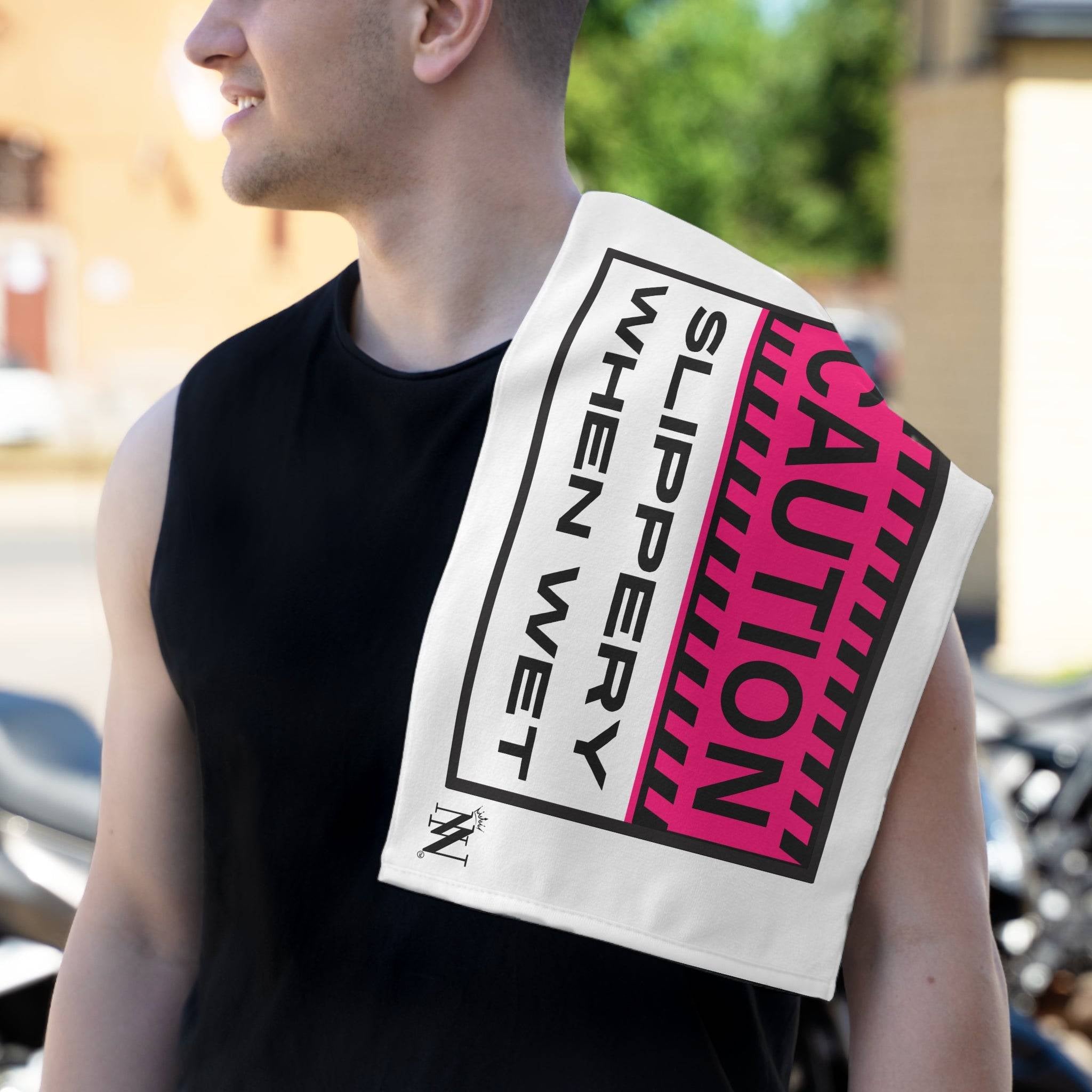 Caution Slippery When Wet | Mix & Match Soft Fun-Flirty Lovers’ Towels