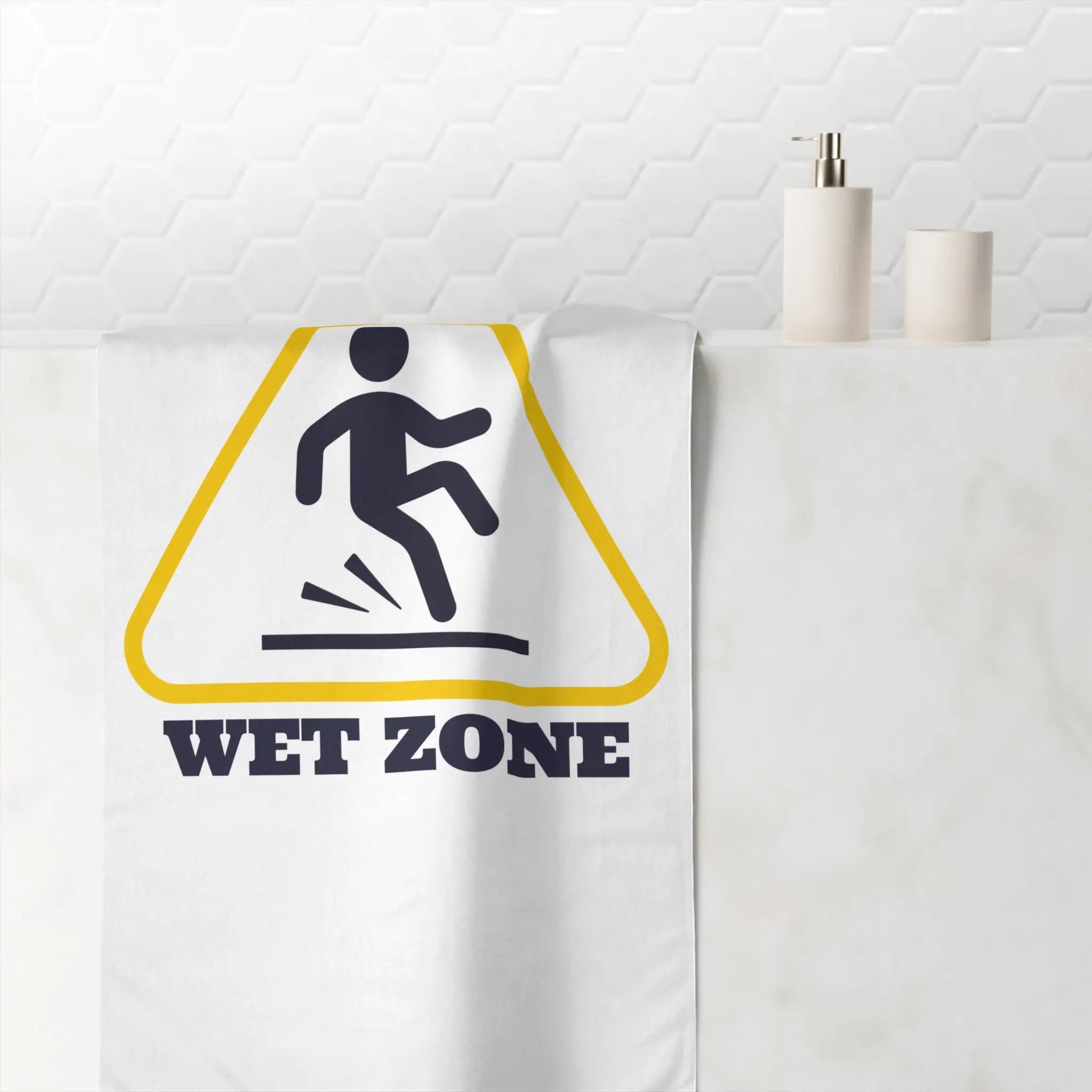 Caution: Wet Zone | Mix & Match XL Fun-Flirty Lovers’ Towels