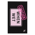 Caution When Wet Black Mix & Match Soft Sex Towels | Flirty Lovers’ Gifts