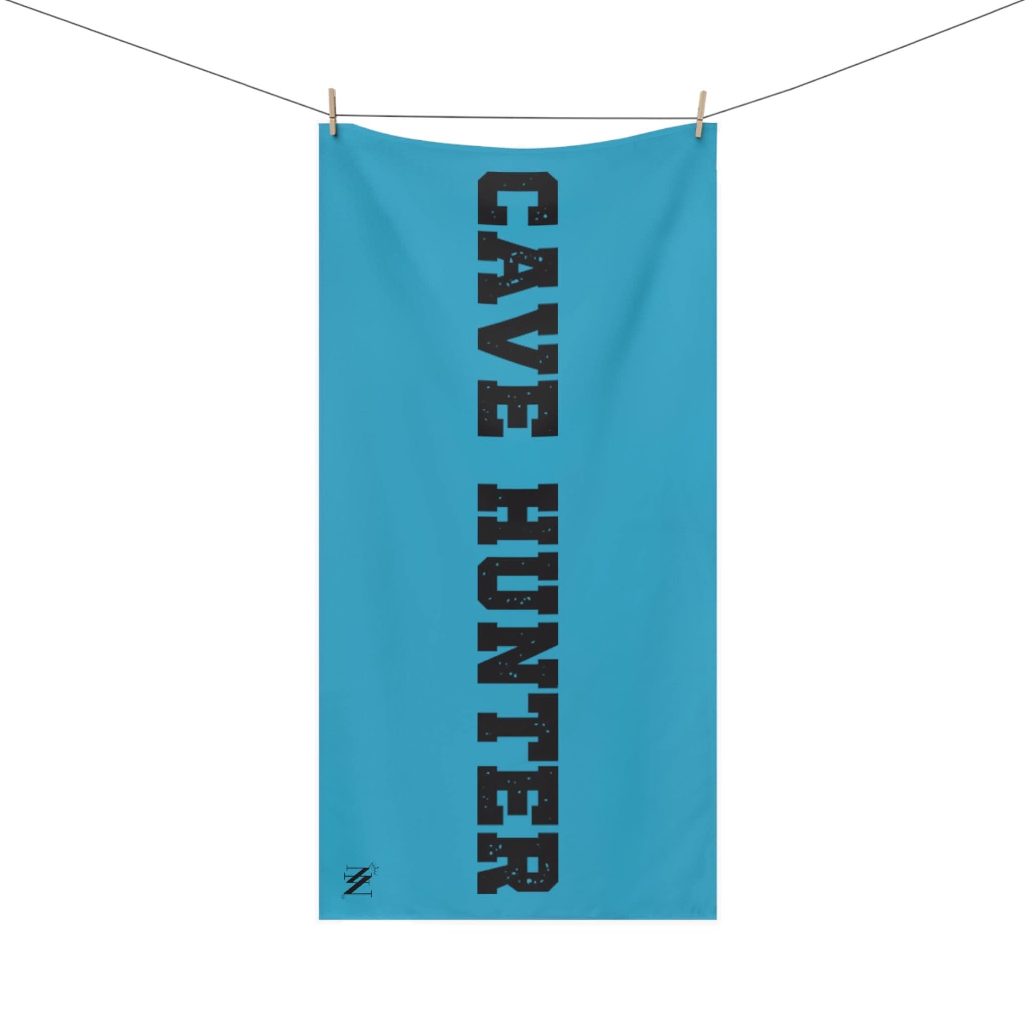 Cave Hunter Teal | Mix & Match XL Fun-Flirty Lovers’ Towels