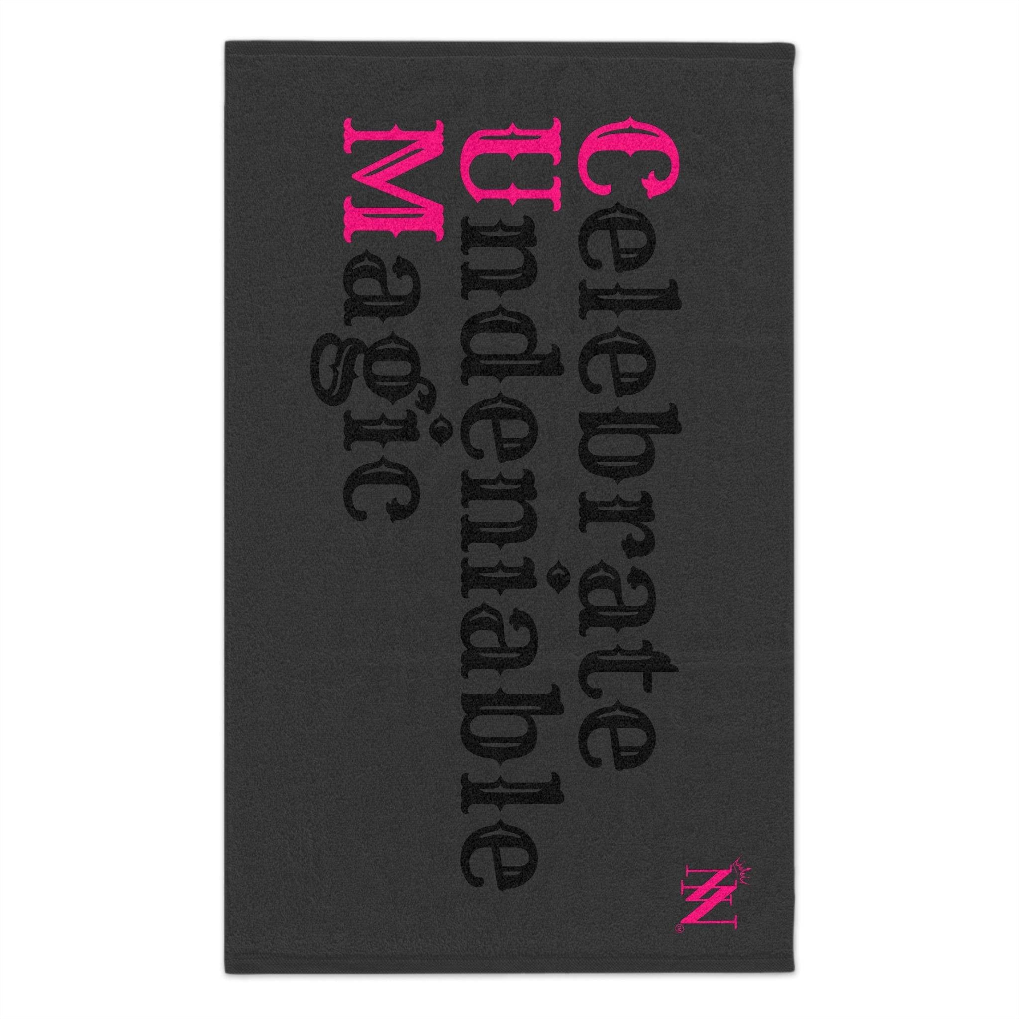 Celebrate Undeniable Magic Dark Grey | Mix & Match Soft Fun-Flirty Lovers’ Towels