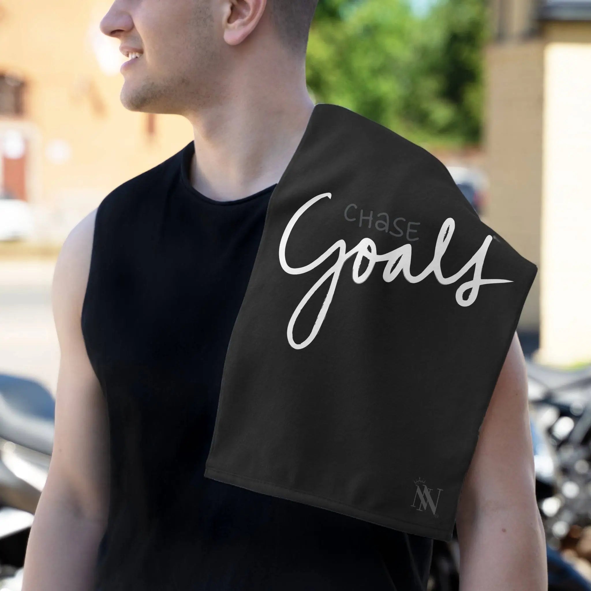 Chase Goals Black Mix & Match Soft Sex Towels | Flirty Lovers’ Gifts