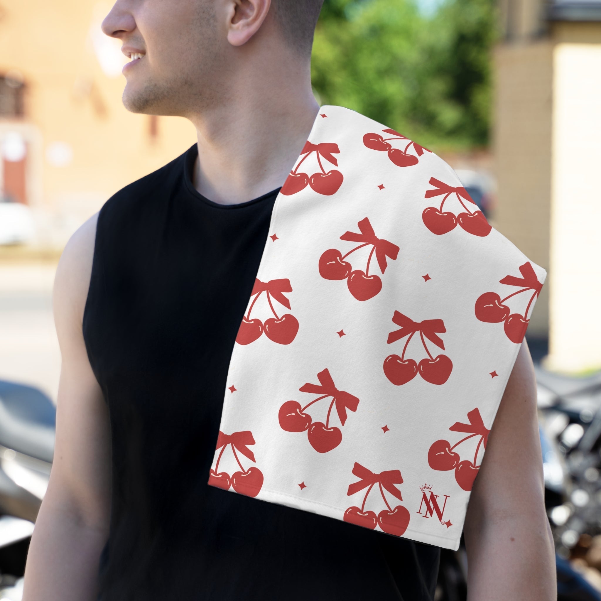 Cherry Hearts Pattern | Mix & Match Soft Fun-Flirty Lovers’ Towels