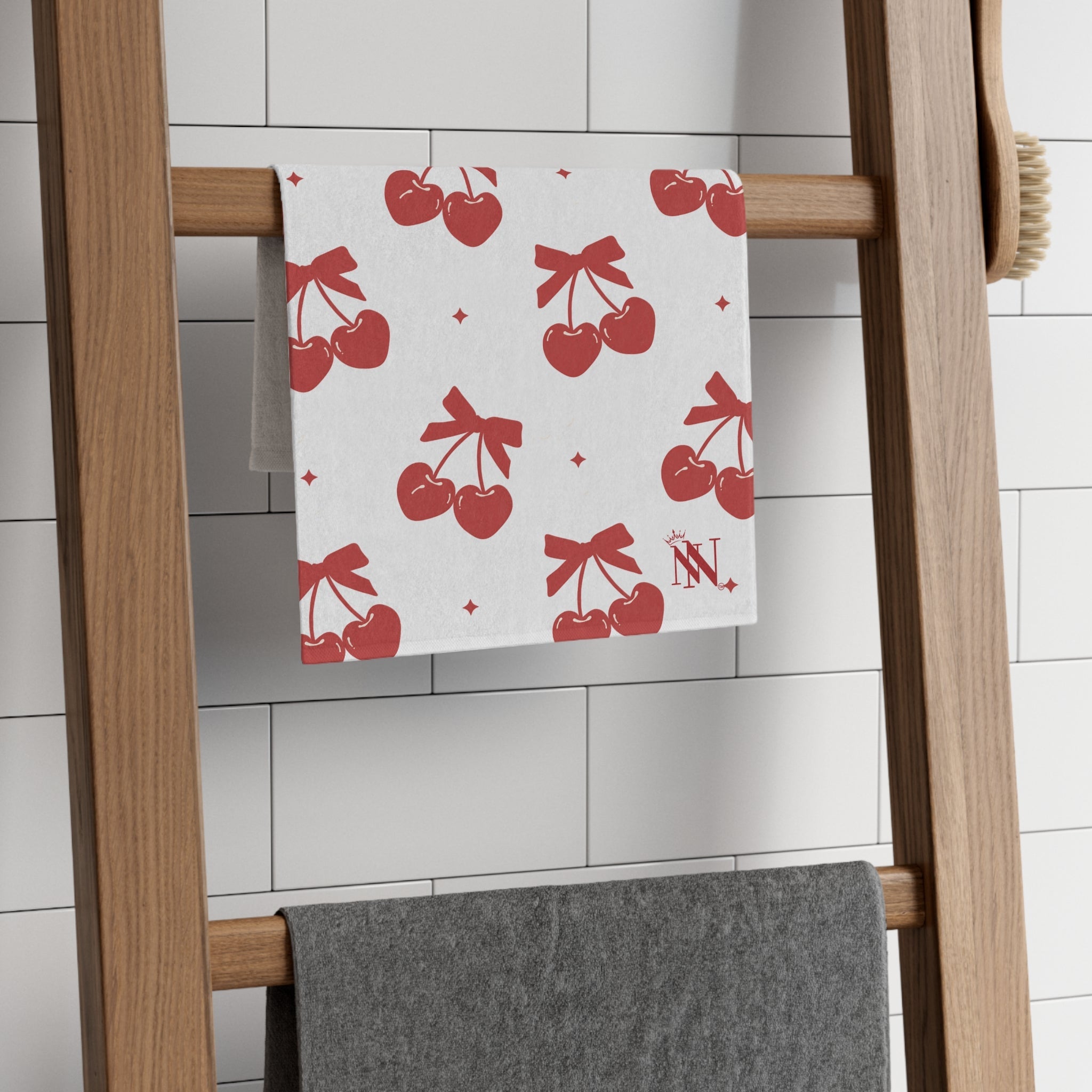 Cherry Hearts Pattern | Mix & Match Soft Fun-Flirty Lovers’ Towels