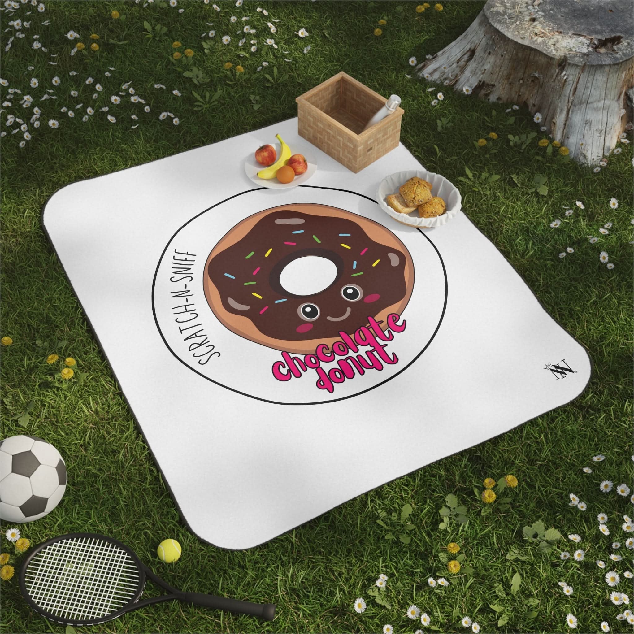 Chocolate Donut Scratch N Sniff | Mix Match Fun-Flirty Lovers’ Water-Resistant Blankets