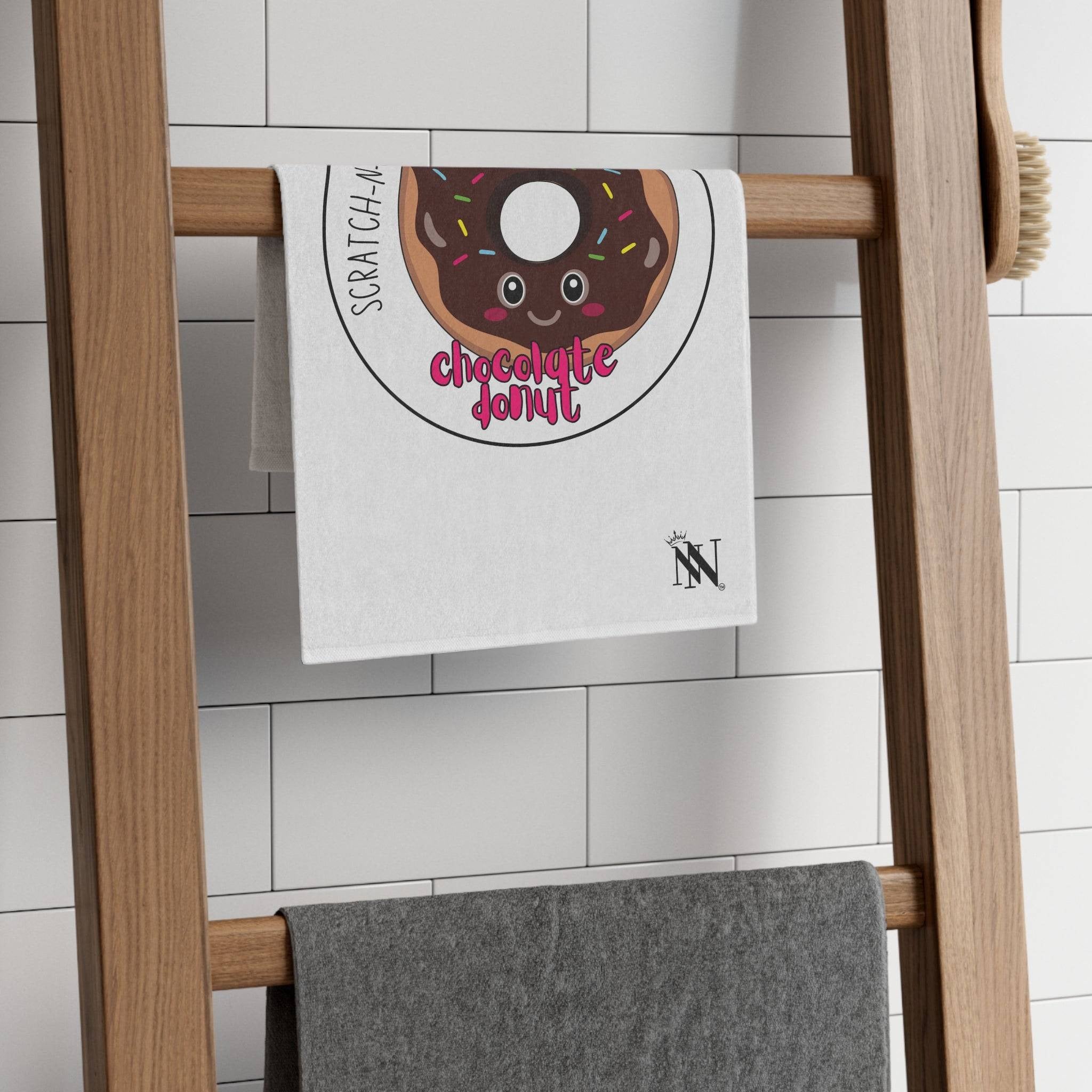 Chocolate Donut Scratch-N-Sniff | Mix & Match Soft Fun-Flirty Lovers’ Towels