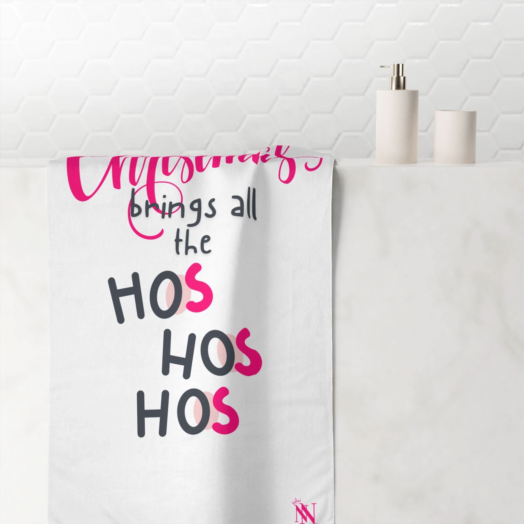 Christmas Brings All The Hos | Mix & Match Naughty XL Fun-Flirty Lovers’ Towels