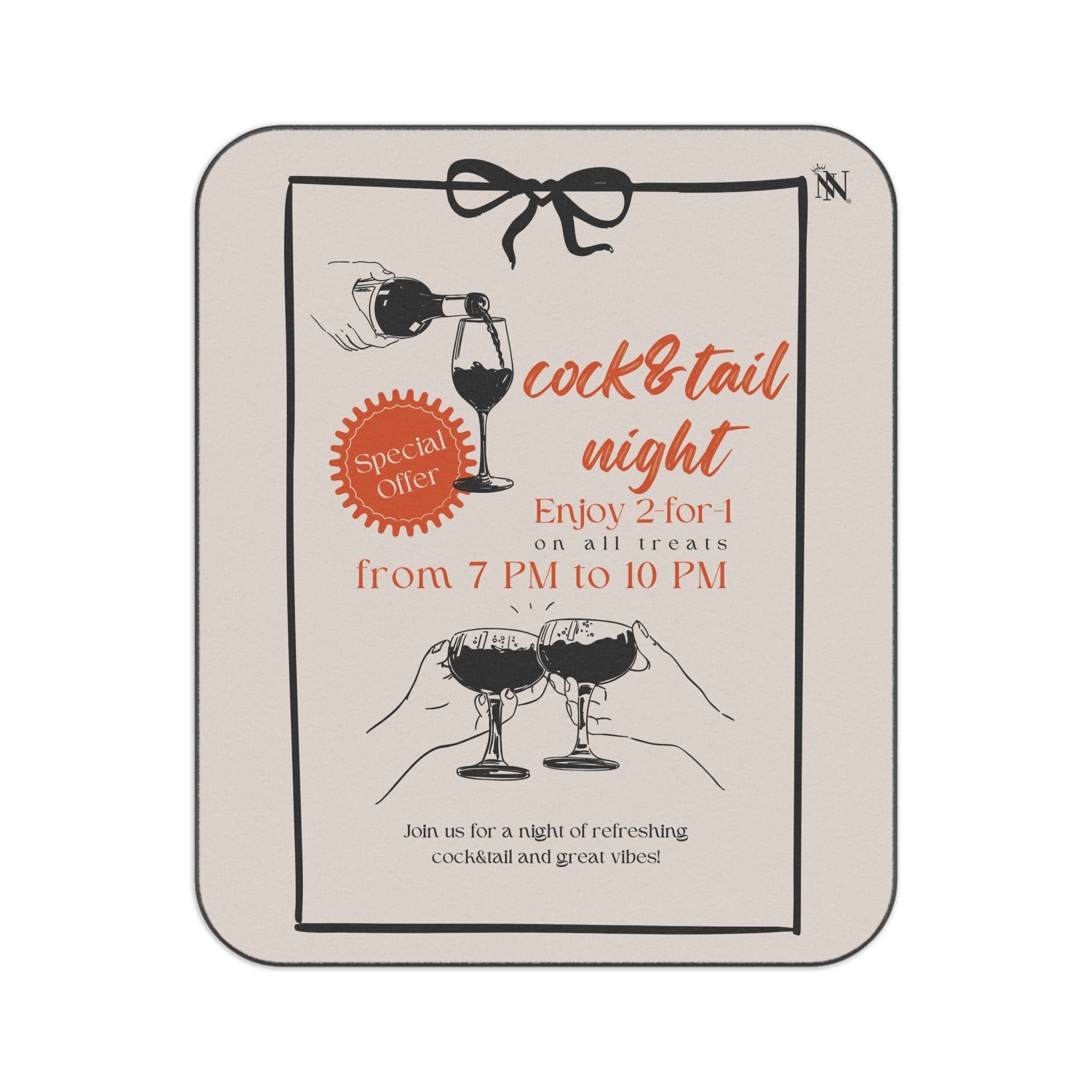 Cock & Tail Night | Mix Match Fun-Flirty Lovers’ Water-Resistant Blankets