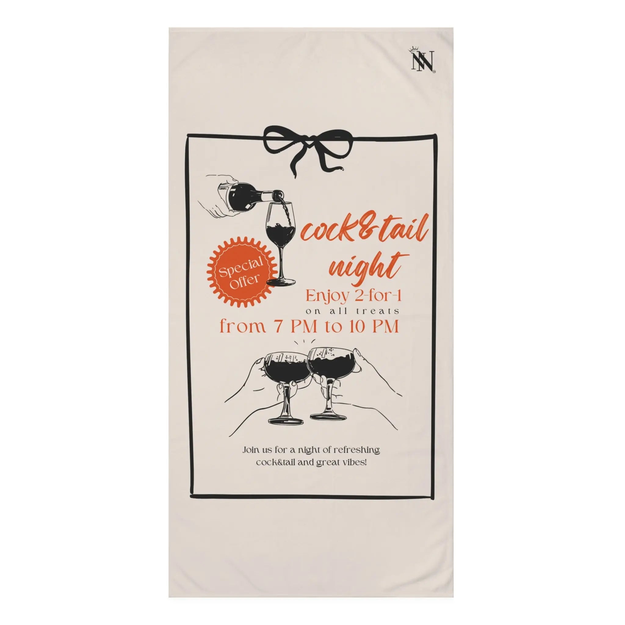 Cock & Tail Night | Mix & Match XL Fun-Flirty Lovers’ Towels