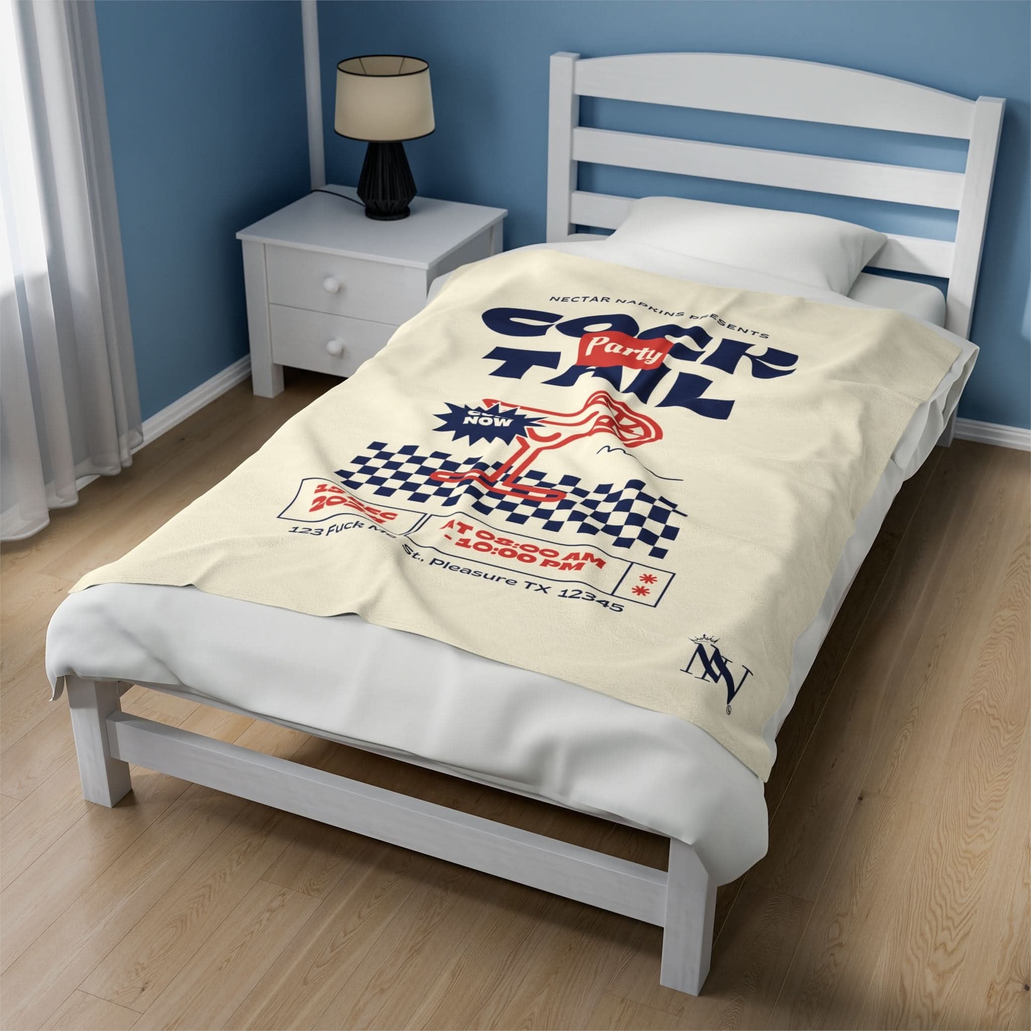 Cock Tail Party | Mix & Match Fun-Flirty Lovers’ Blankets