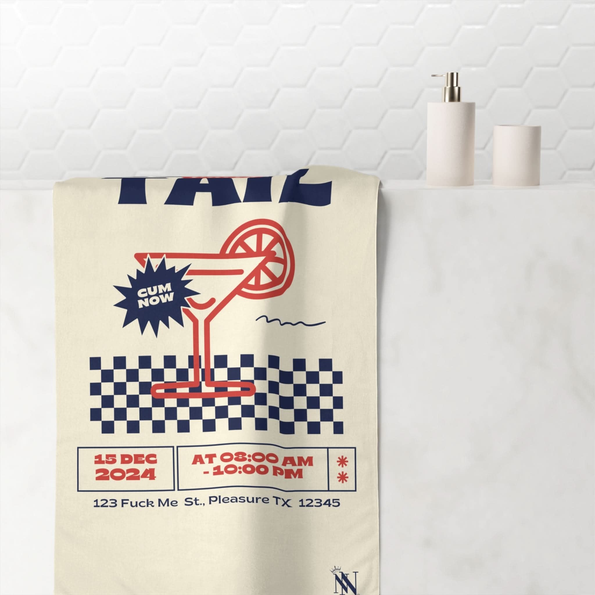 Cock Tail Party | Mix & Match Naughty XL Fun-Flirty Lovers’ Towels